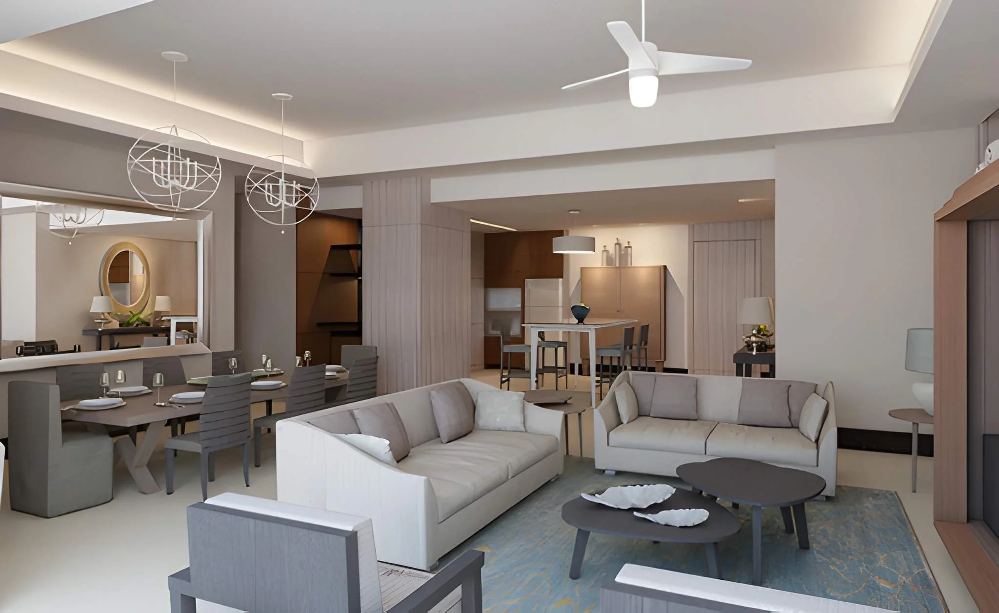 Grand Luxxe Three Bedroom Spa Suite - Nuevo Vallarta - Living Room