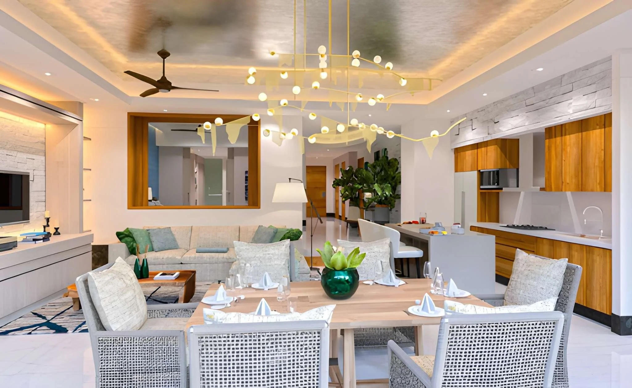 The Estates Two Bedroom - Dining and Living Room