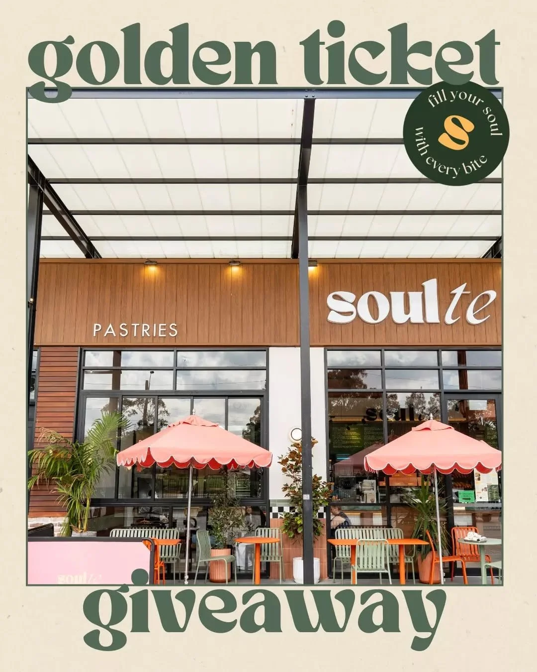 WE&rsquo;RE TURNING ONE&hellip; AND WE&rsquo;RE GIVING AWAY SOMETHING TASTY.

To celebrate one year of Soulte + hitting 10k friends on here, we&rsquo;re running our first-ever Golden Ticket Giveaway &mdash; and trust us, you&rsquo;ll want one.

From 