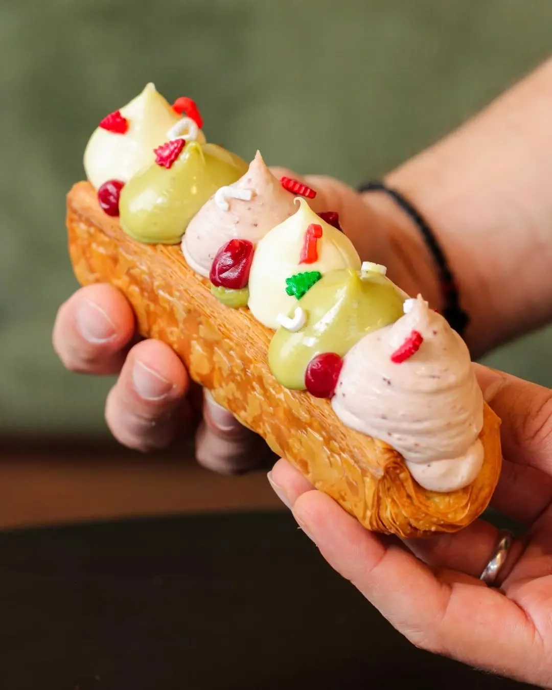 STOP what you're doing 💥 Limited-edition Christmas Signature Croissant Bars are IN! Be quick, these won't last long.