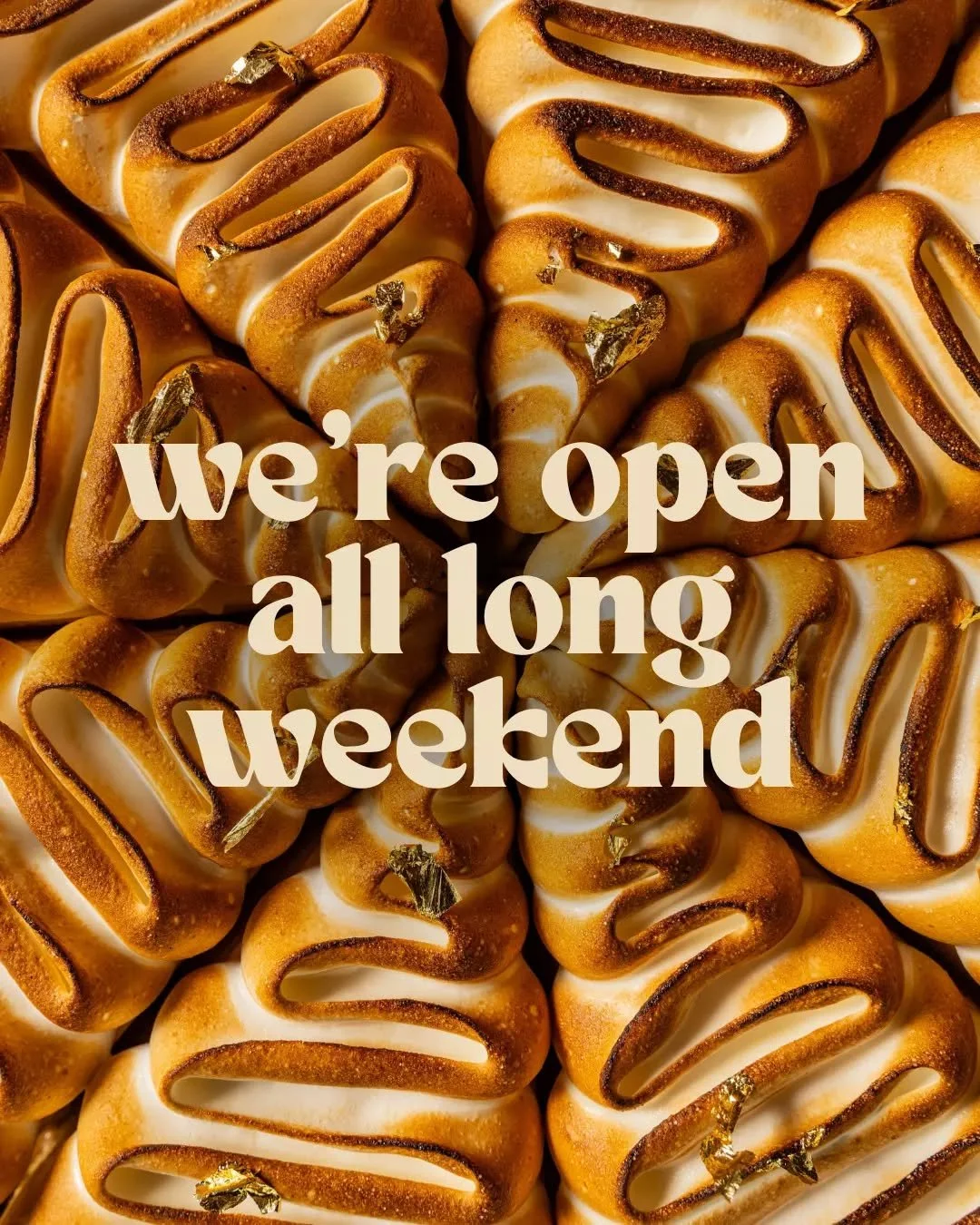 Surely a long weekend calls for coffee, pastries and a catch-up with your favourite people.

Good news &mdash; we're open all weekend long 🥐