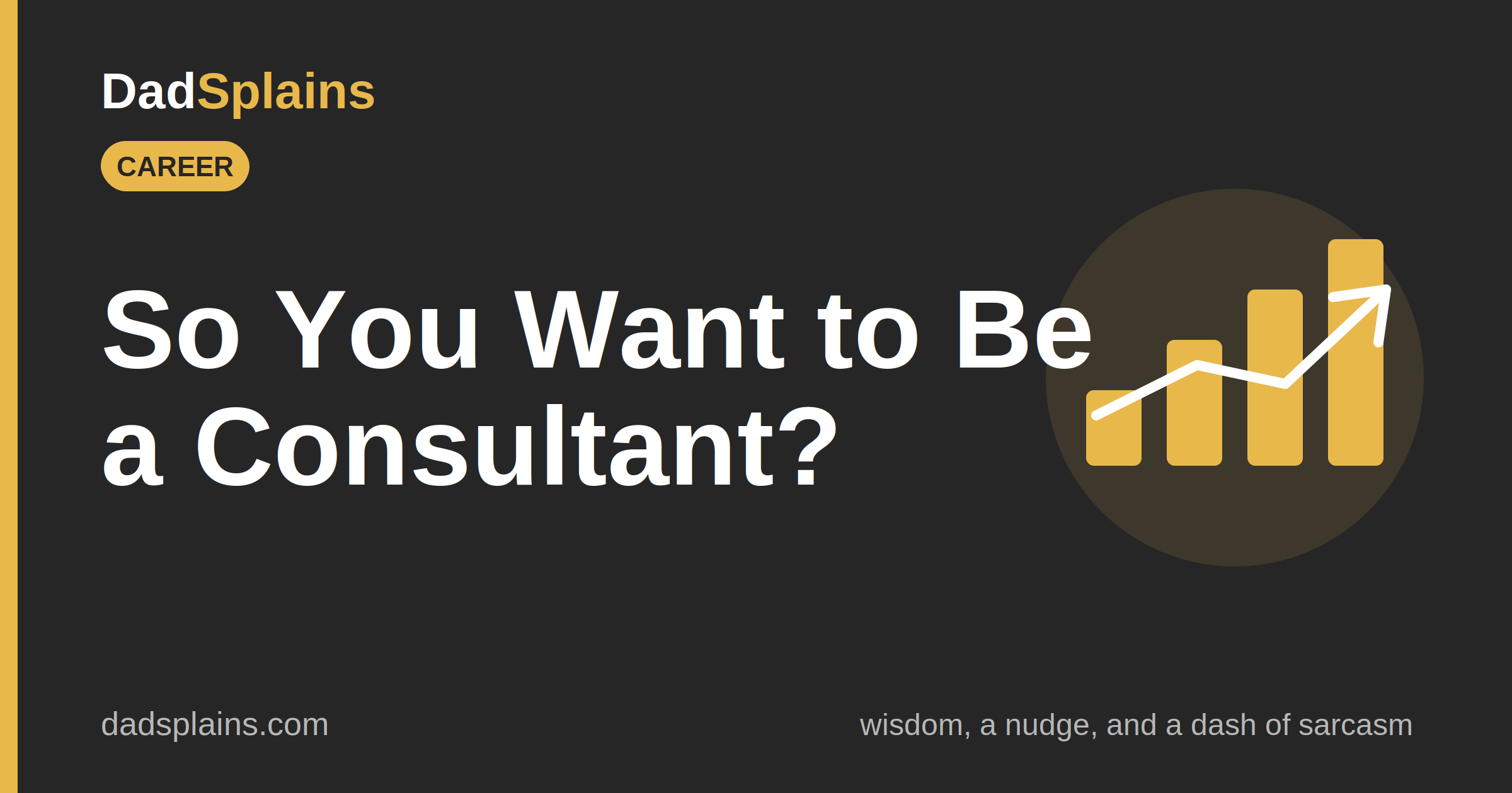 [Career] So You Want to Be a Consultant (Like Your Old Man)