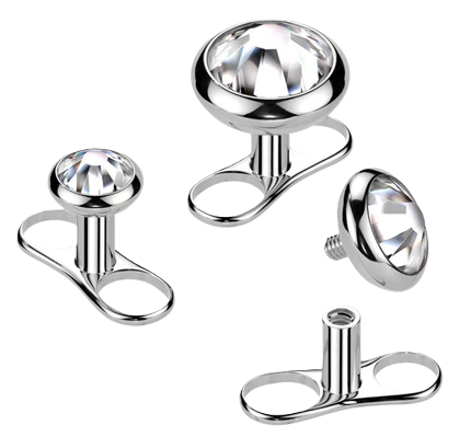 Various metal knobs and screws with a reflective, shiny finish displayed on a white background.