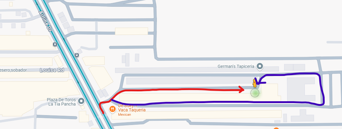 If you go too far right, don't worry, just follow the purple line to find us