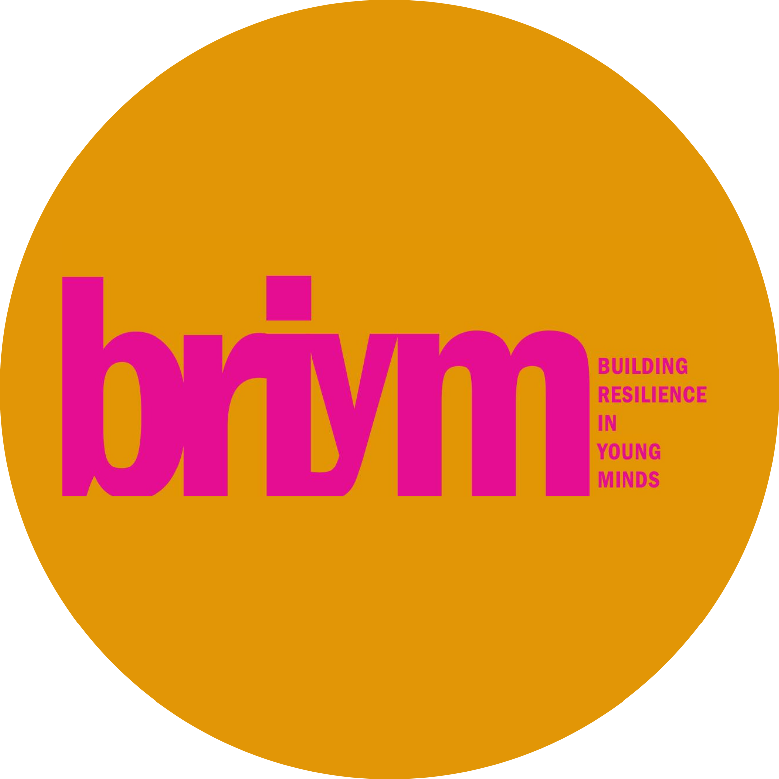 Close-up of colorful text with pink letters on an orange background.