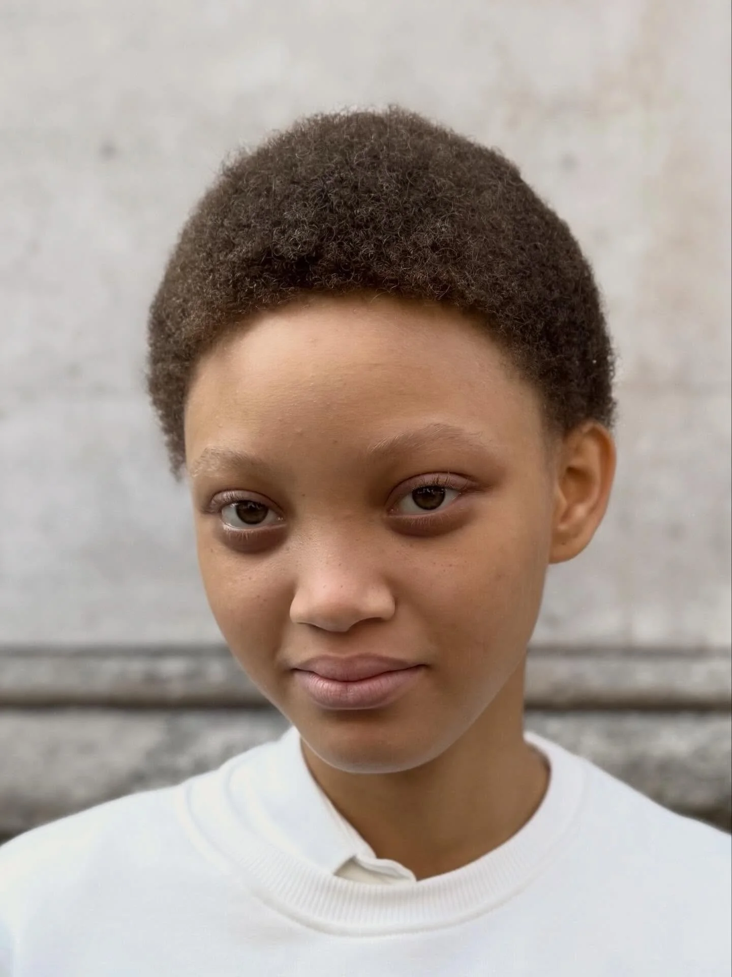 the chaos of paris fashion week fades away when the camera captures something this raw and quiet. away from the bright runway lights, this timid look reveals an unfiltered beauty. for me it&rsquo;s a reminder that the most captivating portraits are o