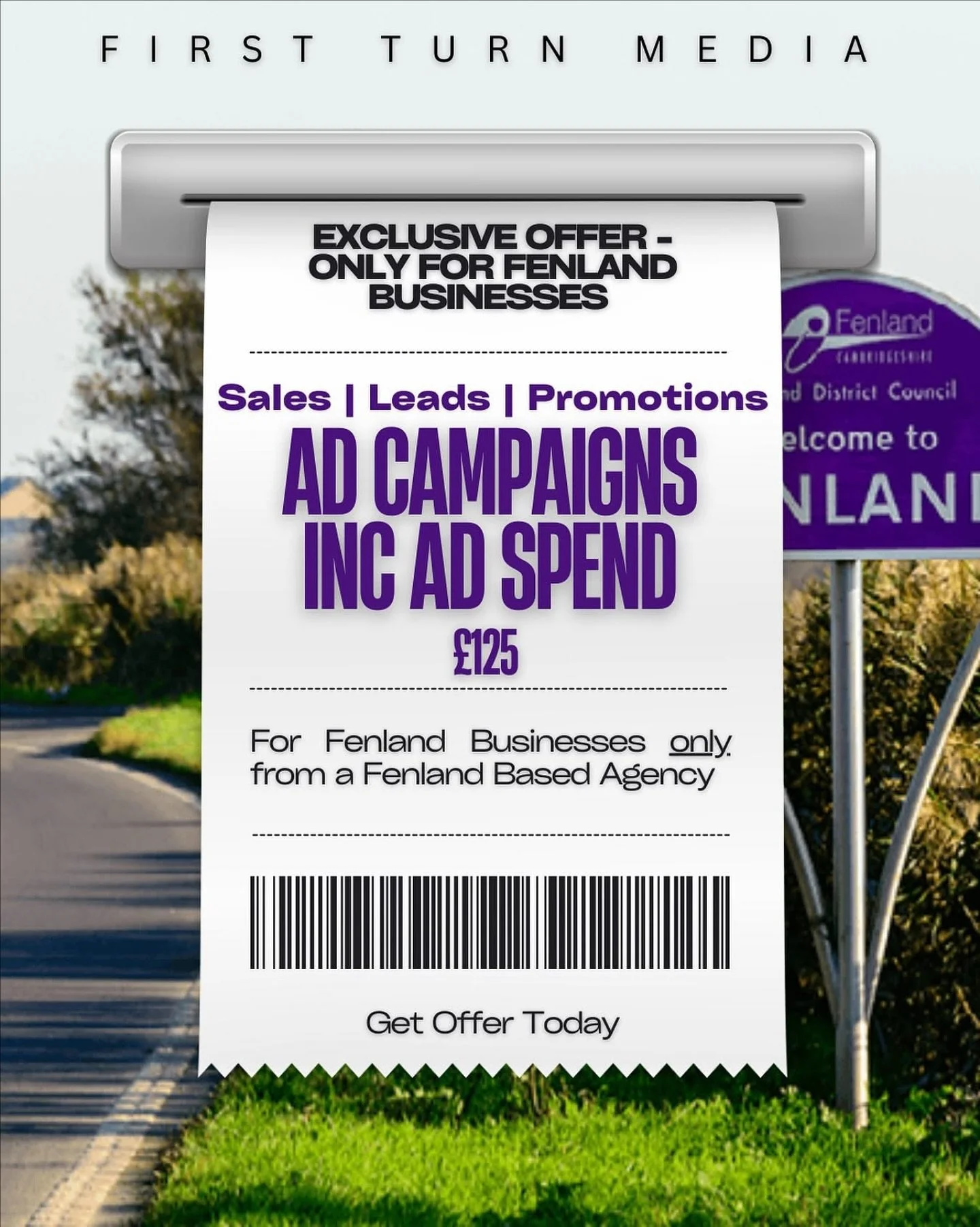 EXCLUSIVELY FOR FENLAND BUSINESSES ONLY!
Intro to Paid Social Advertising 📲
We will take on the Ad Spend, giving you complete clarity ... 
Perfect for a small to medium business wanting to achieve growth via Sales, Lead Generation and Promotions