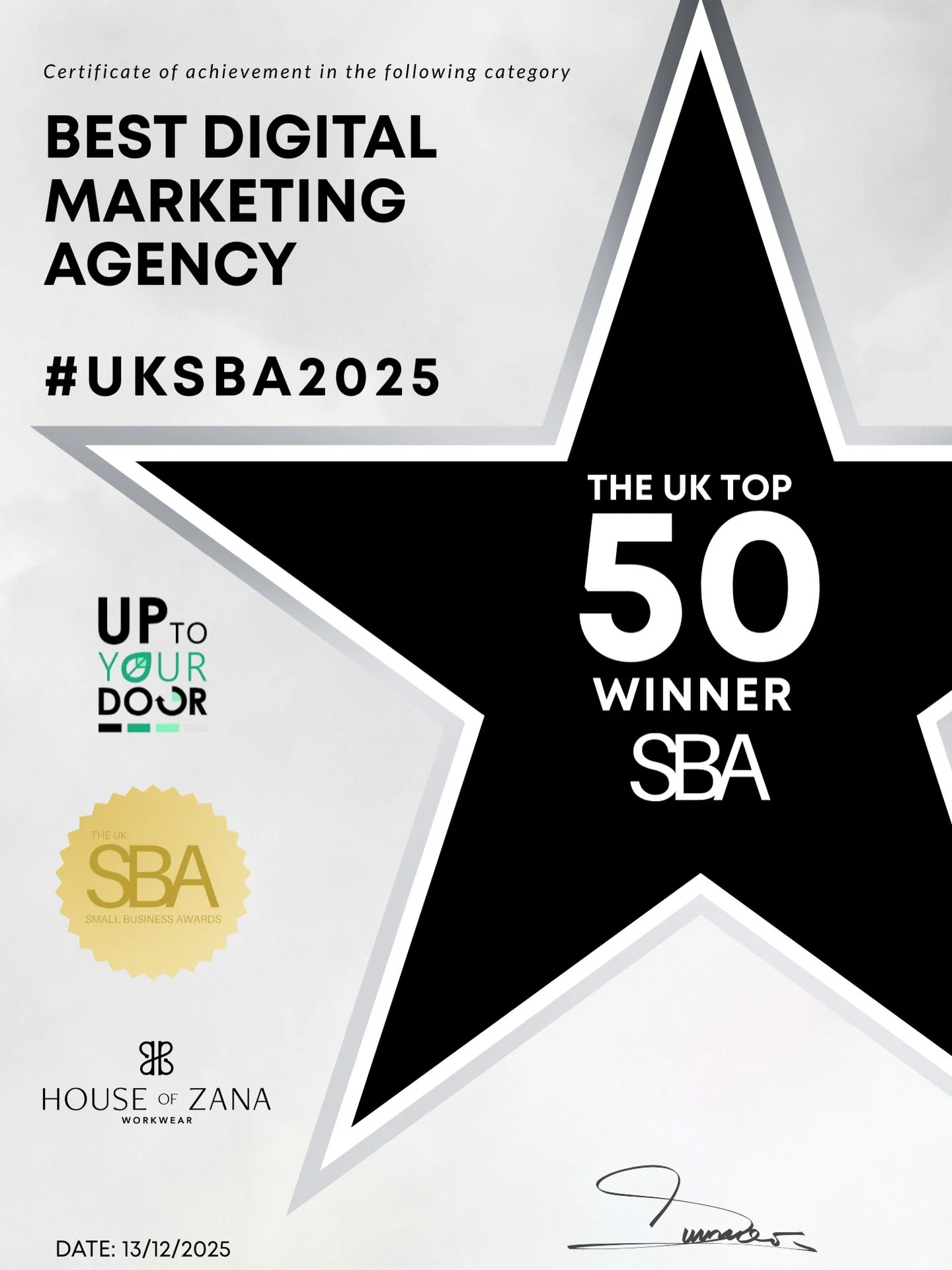 This one&rsquo;s caught me a bit off guard, if I&rsquo;m honest.

We&rsquo;ve been named as one of the Top 50 Digital Marketing Agencies in the UK.

What this means to me is reassurance.

Reassurance that doing things the right way still counts. That