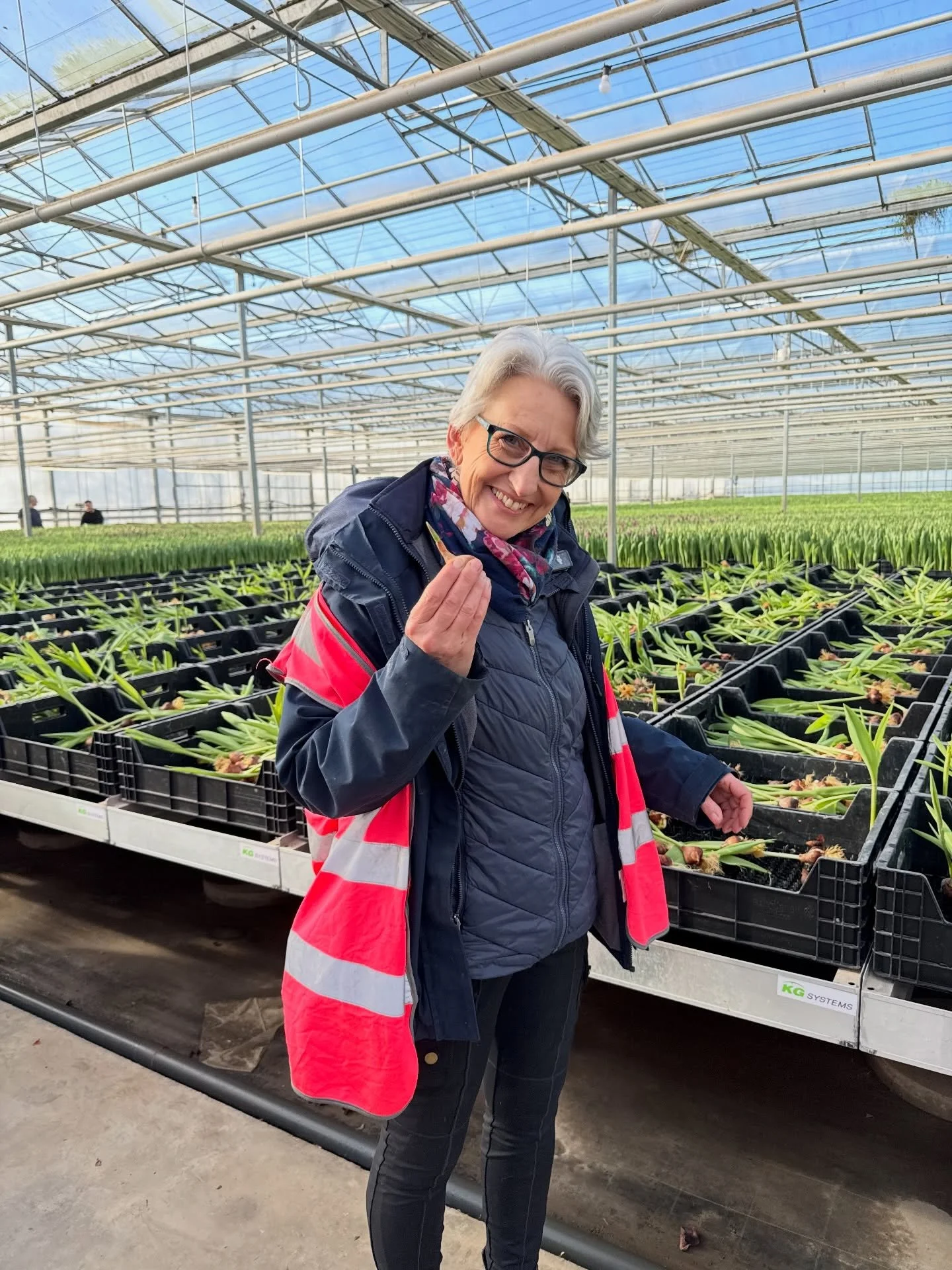On site with the sunny Helen for today&rsquo;s Discovery Day at Collisons Cut Flowers &hellip; it&rsquo;s spring in here today! 🌷