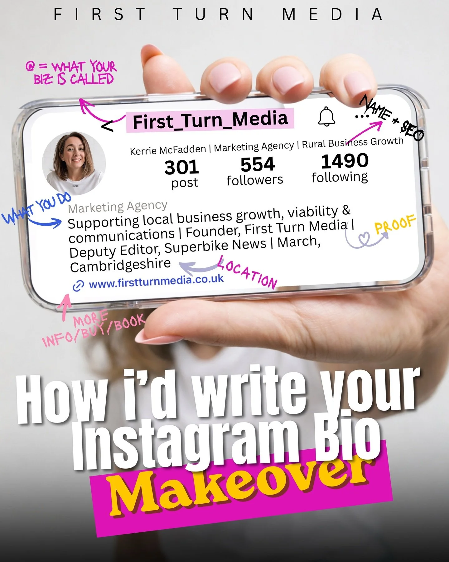 Here&rsquo;s how to actually format your IG bio so it brings in followers (and customers) 👇

1️⃣ YOUR @ HANDLE
Your handle should match your business name.
It&rsquo;s one of the first things people see, make it look like a brand.

2️⃣ YOUR NAME (SEO