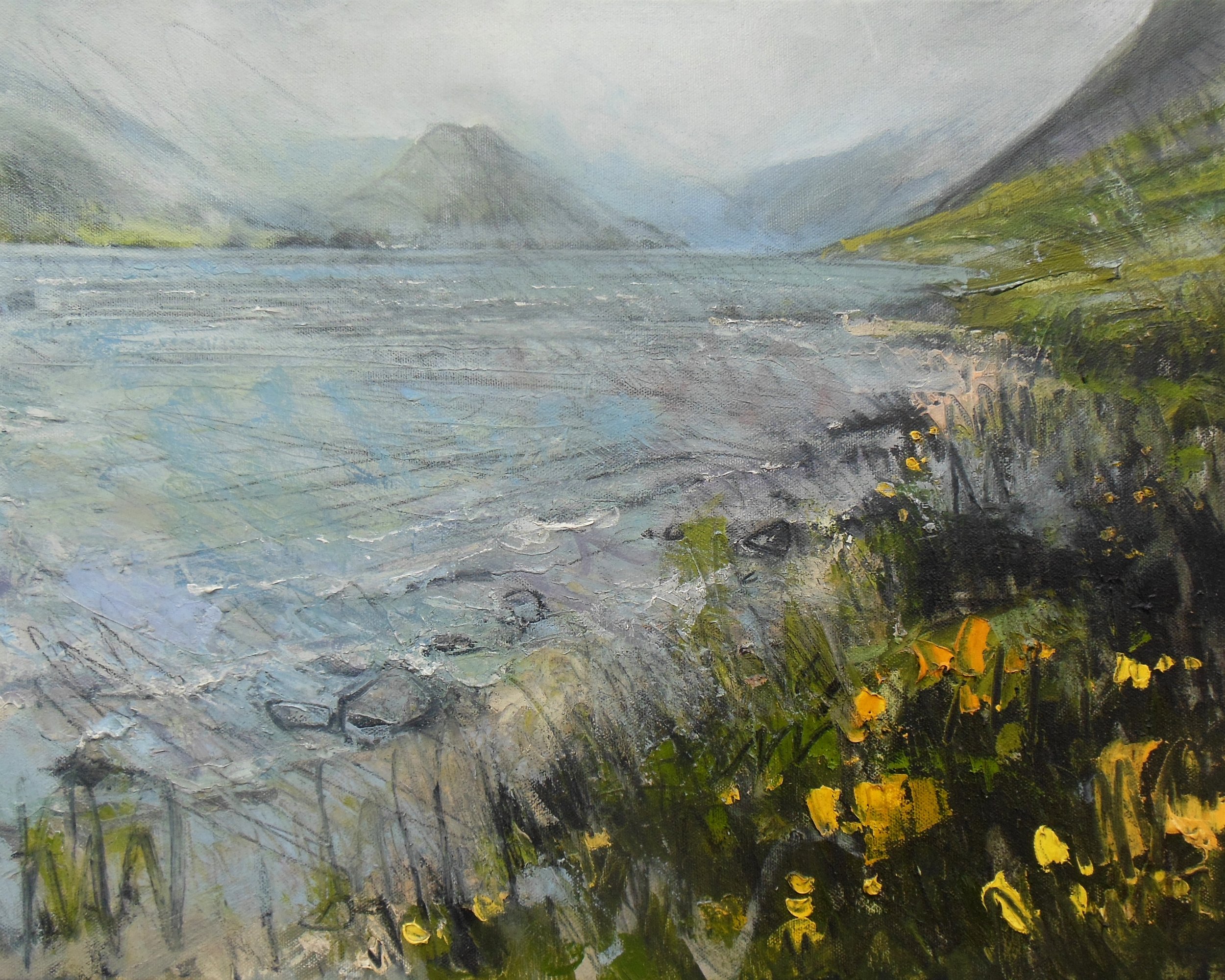 2.  Wind and Rain coming in at Crummock Water.JPG