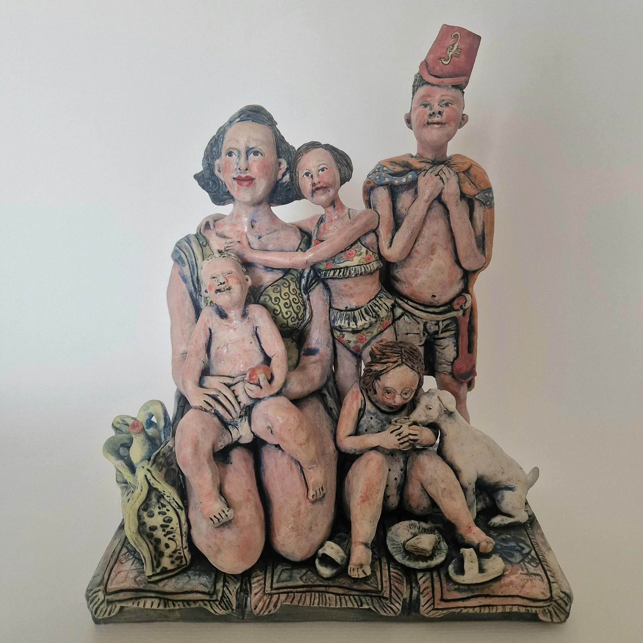 Sally Toms 'a family portrait', glazed ceramic stoneware, 23 x 19 x 11cm, £850