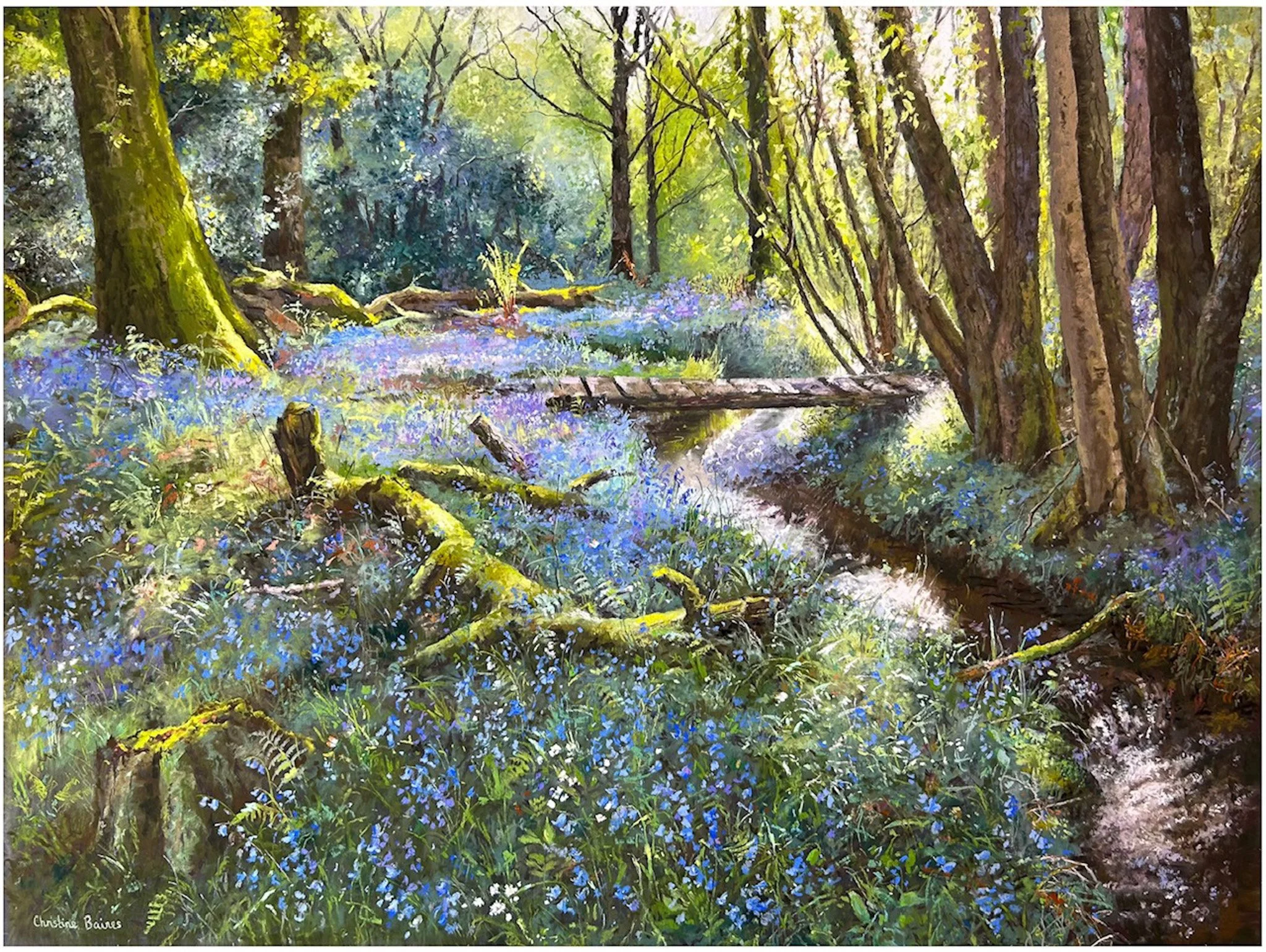 Christine Baines 'May Day blues', pastel, 48.5 x 64cm, £1250