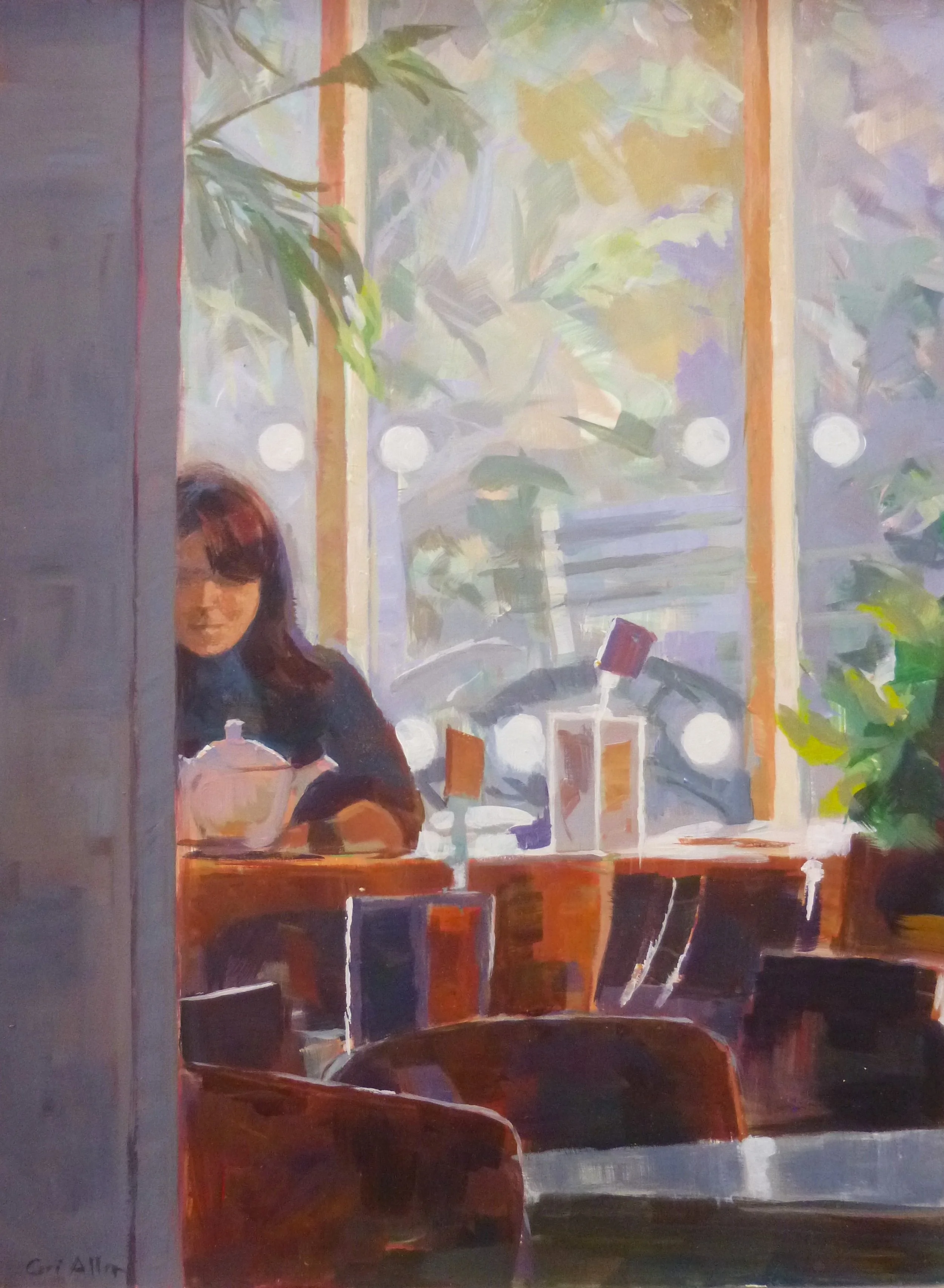 [SOLD] Ceri Allen 'Interior Study', acrylic on board, 57 x 45cm, £850
