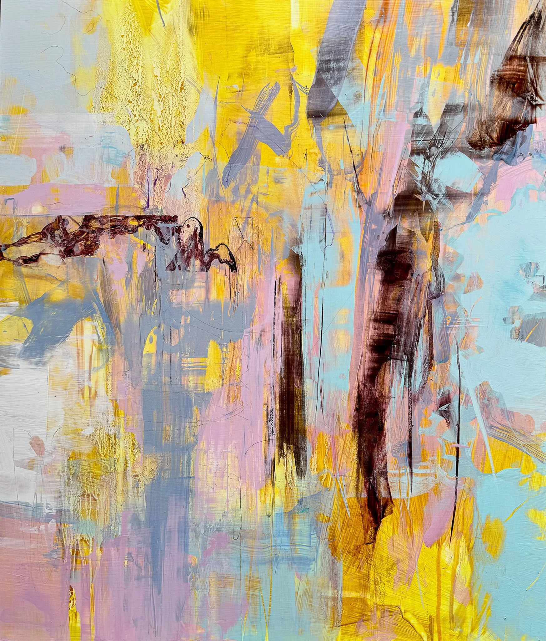 Janette Phillips 'Laburnum Light', acrylic, 63 x 53cm, £940