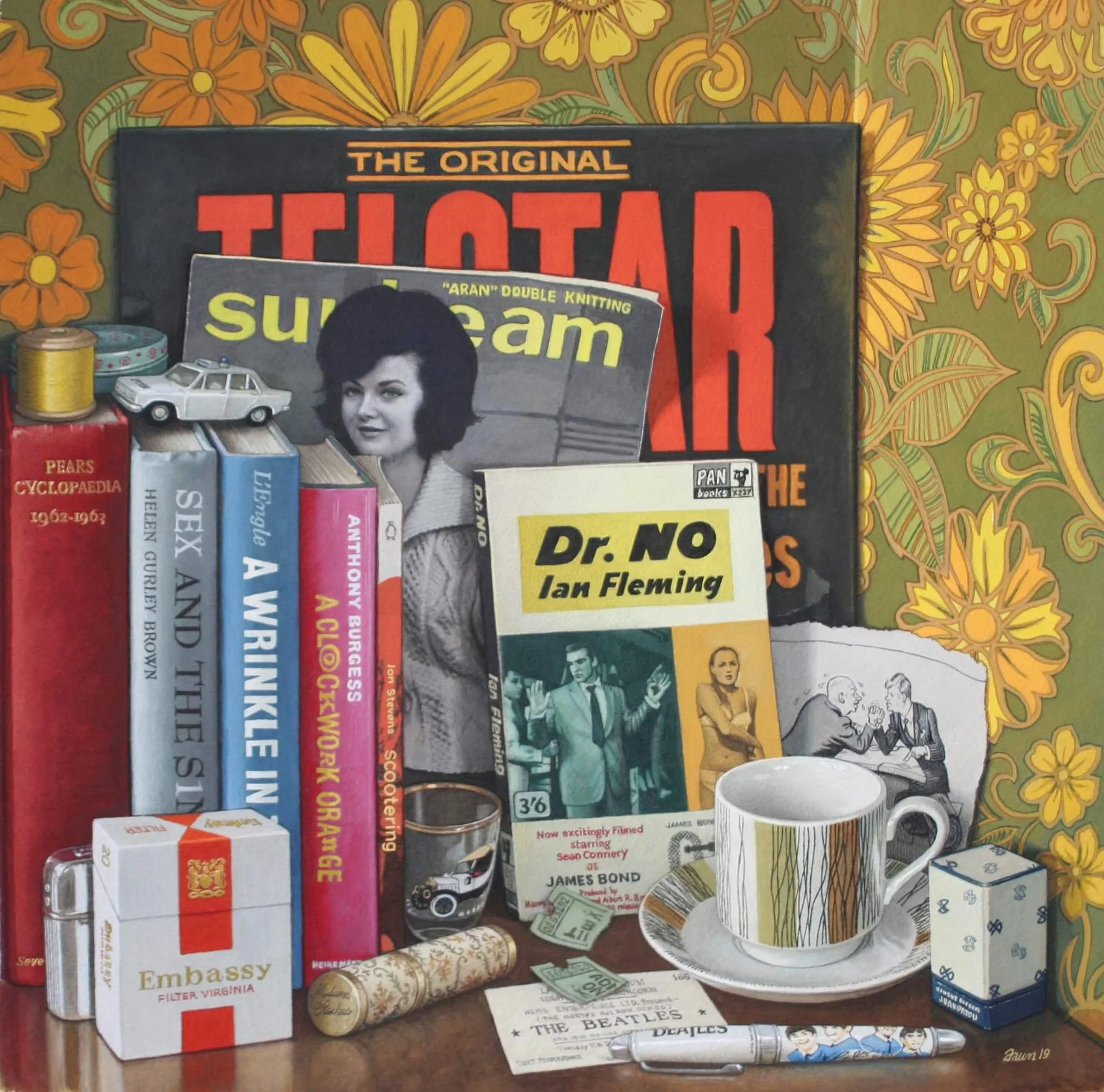 A stitch in time from 1962 - gouache painting