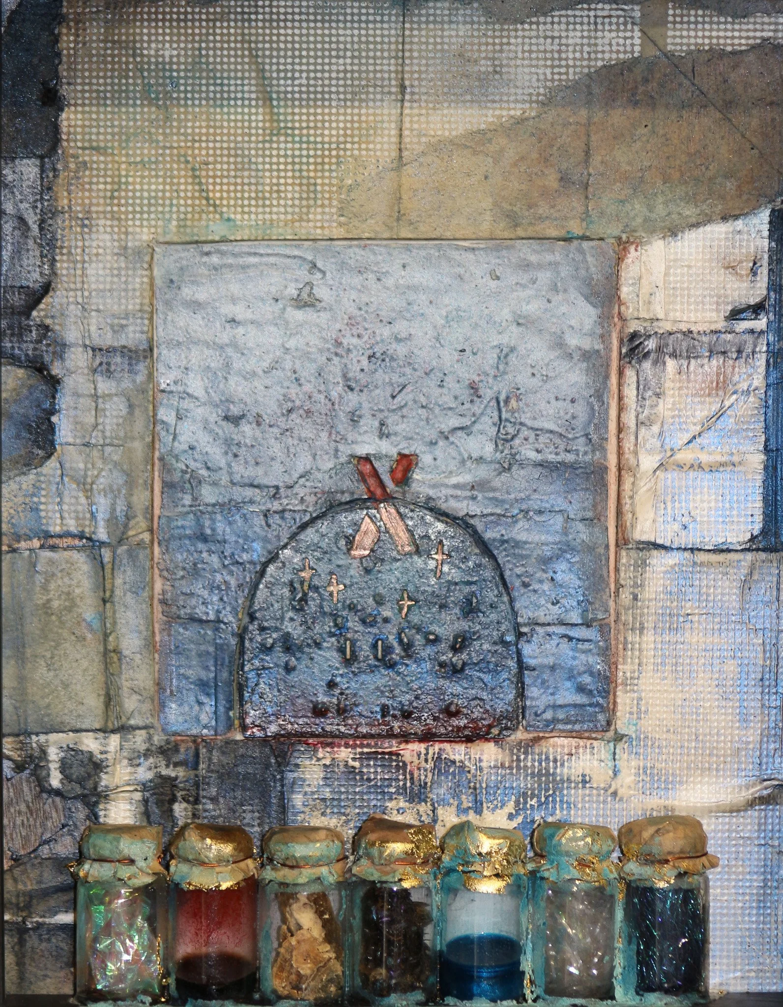 Ian Walton 'Unsafe', mixed media, 28 x 23cm, £1200