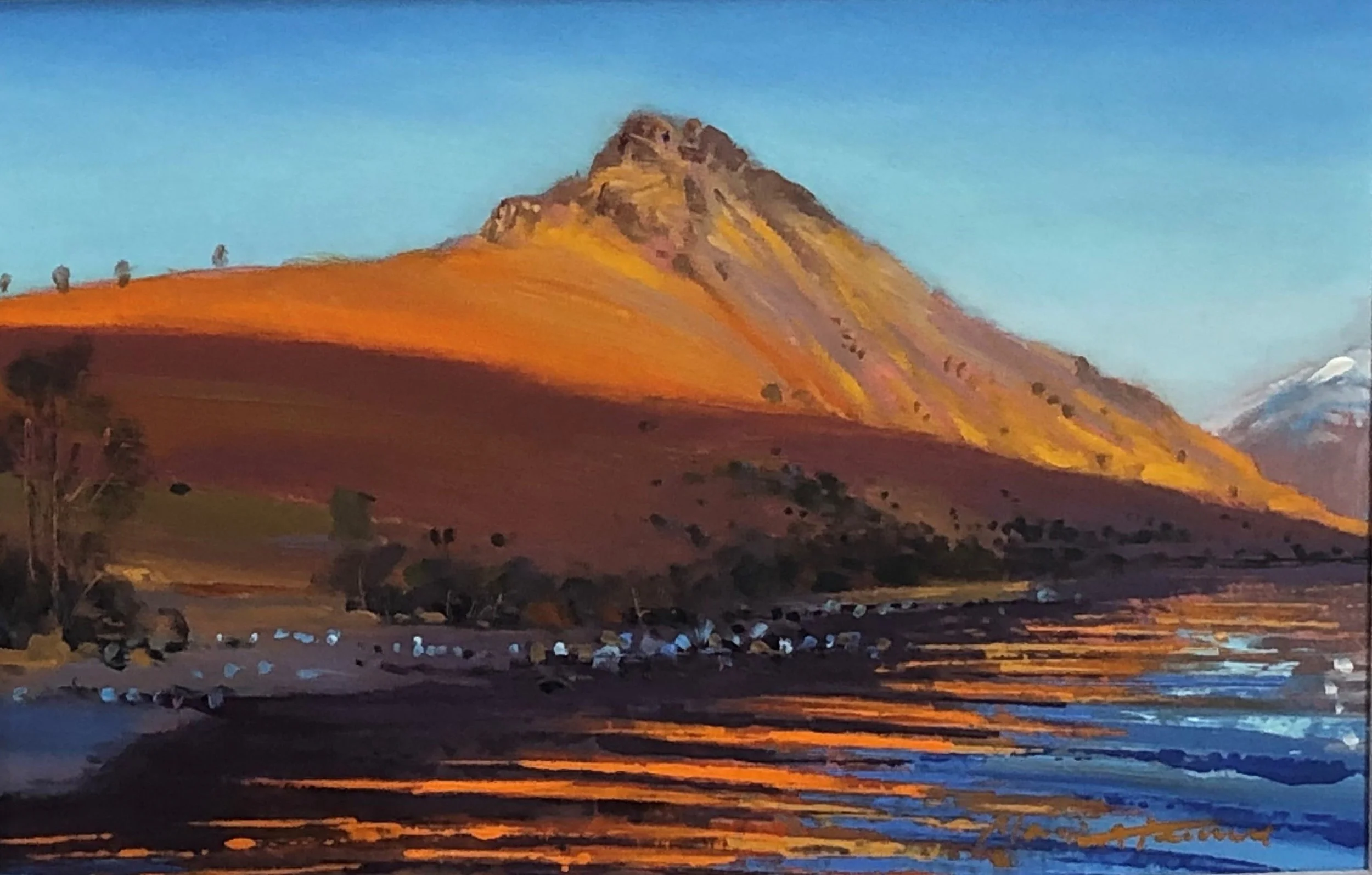 Mark A Pearce 'Yewbarrow Reflected', oil, £745