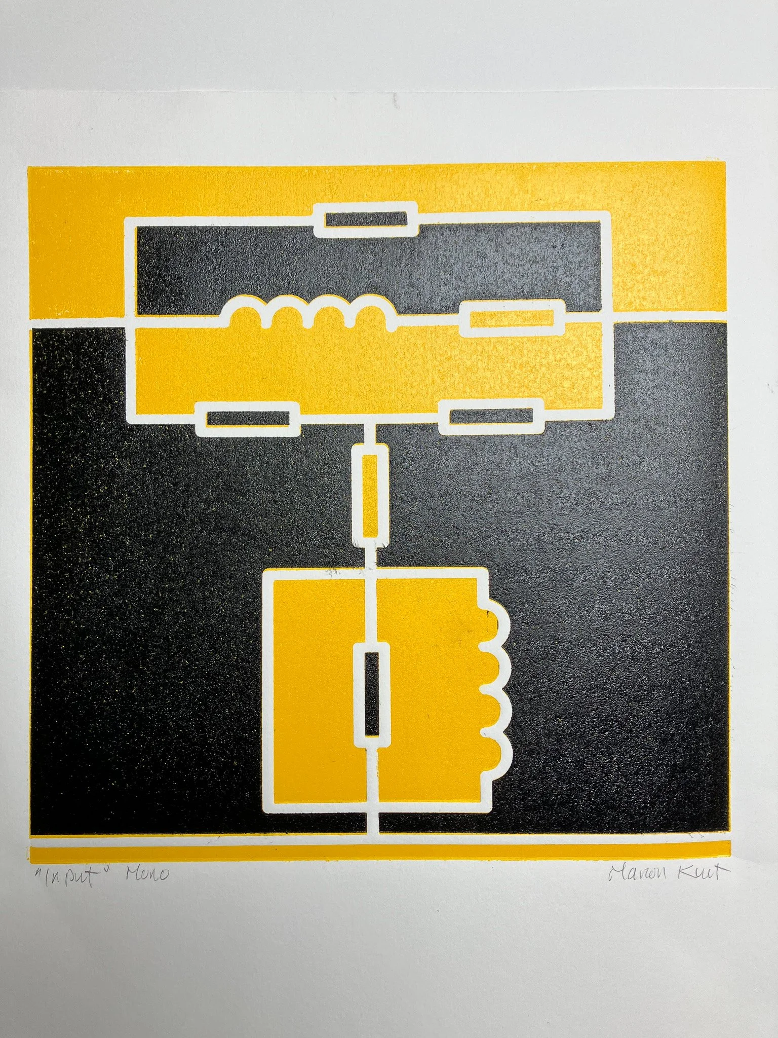 Marion Kuit 'Input', woodcuts, 33 x 34cm, £200