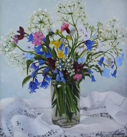 Flowers from my garden main - oil