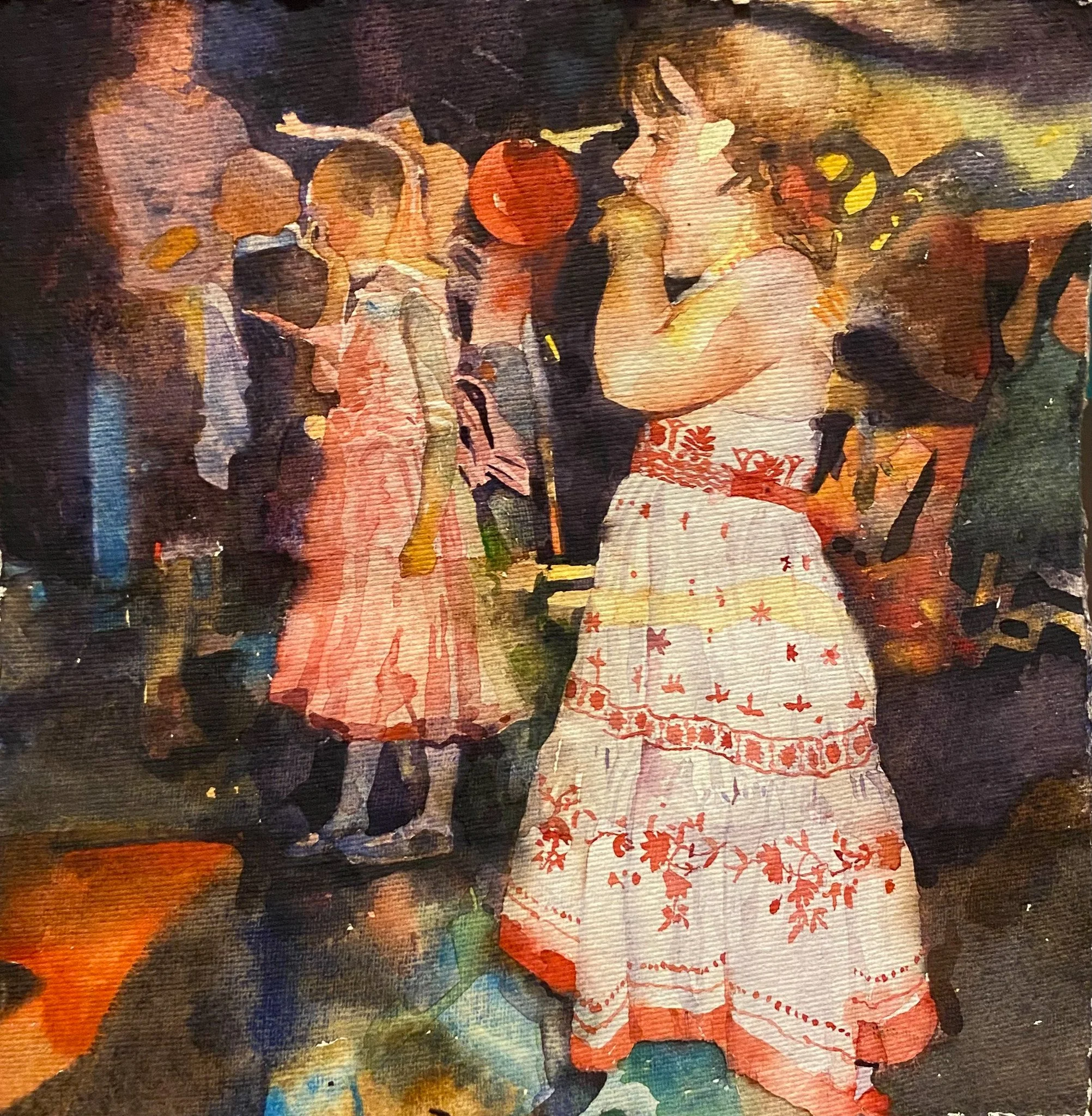 Catherine Macdiarmid 'Personal Space, Uncertain', watercolour on paper, 30 x 30cm, £390