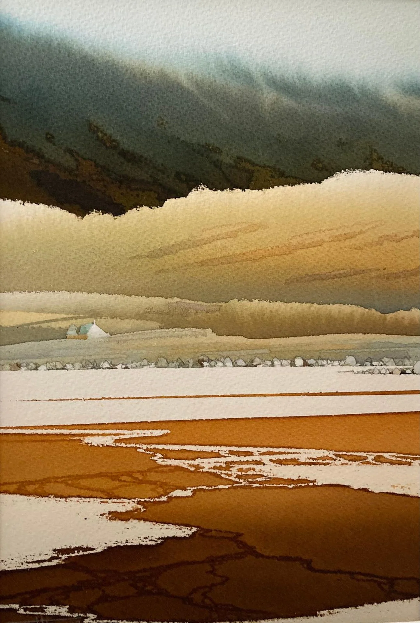 Janet Kenyon 'Storm clouds approaching, Isle of Skye', watercolour, 57 x 47cm, £595