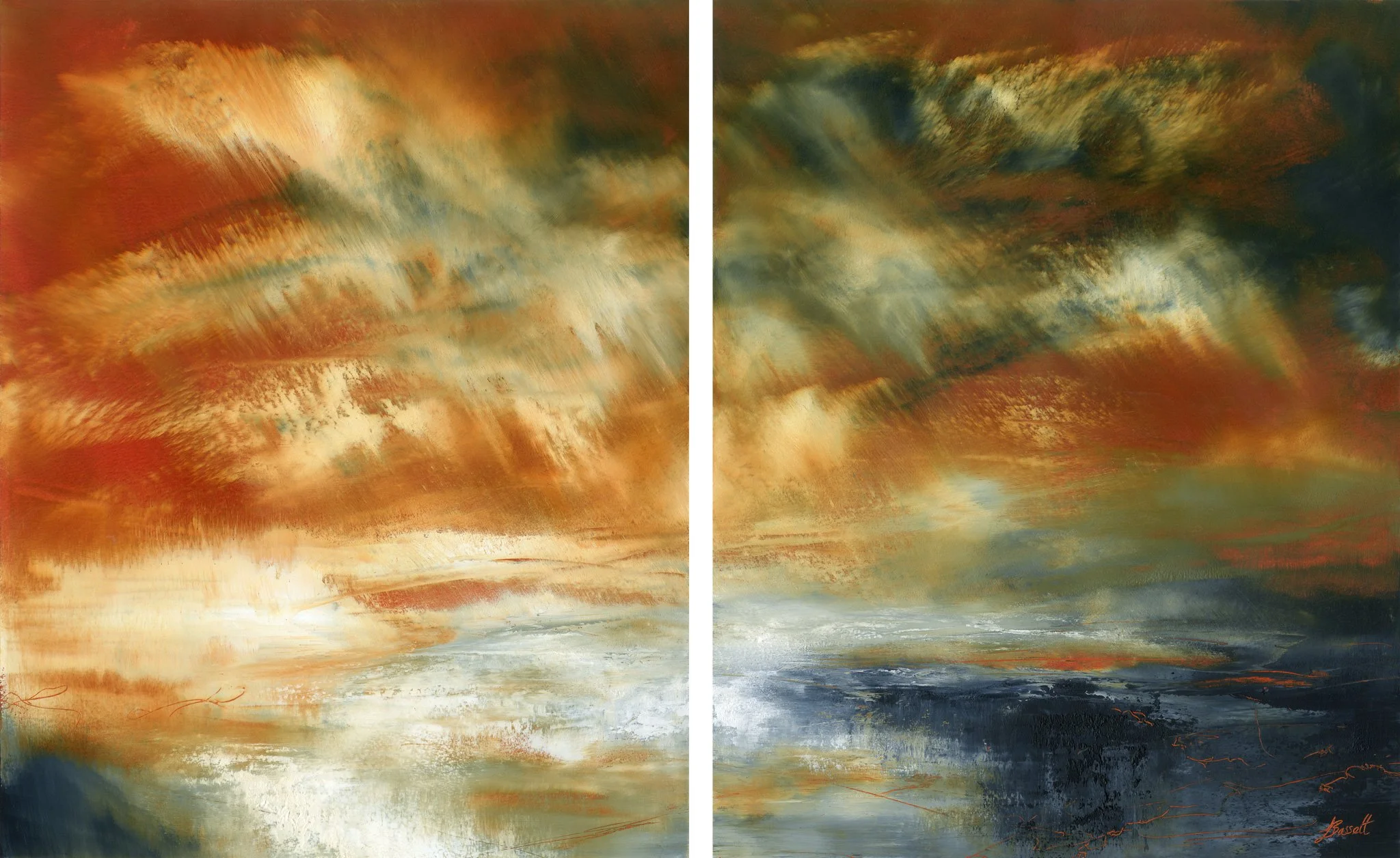 Jacqui Bassett 'A Soft Glow', oil and cold wax, £1300