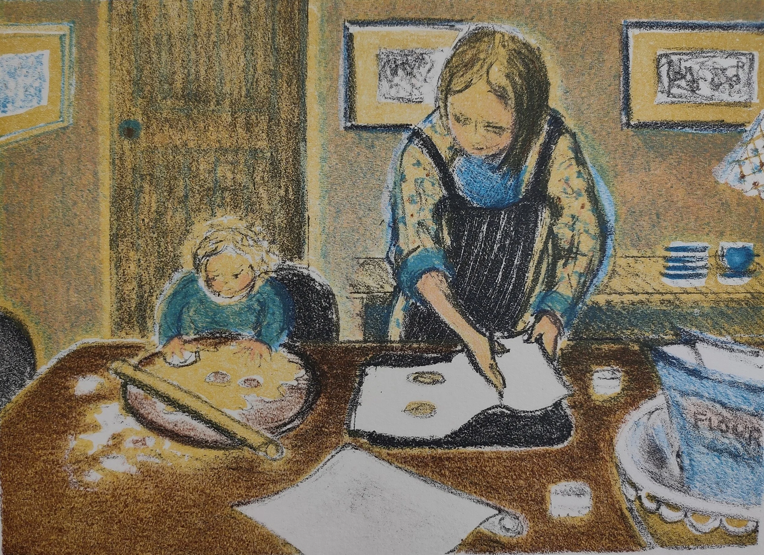 Biscuits - stone lithograph, 140 x 190 mm