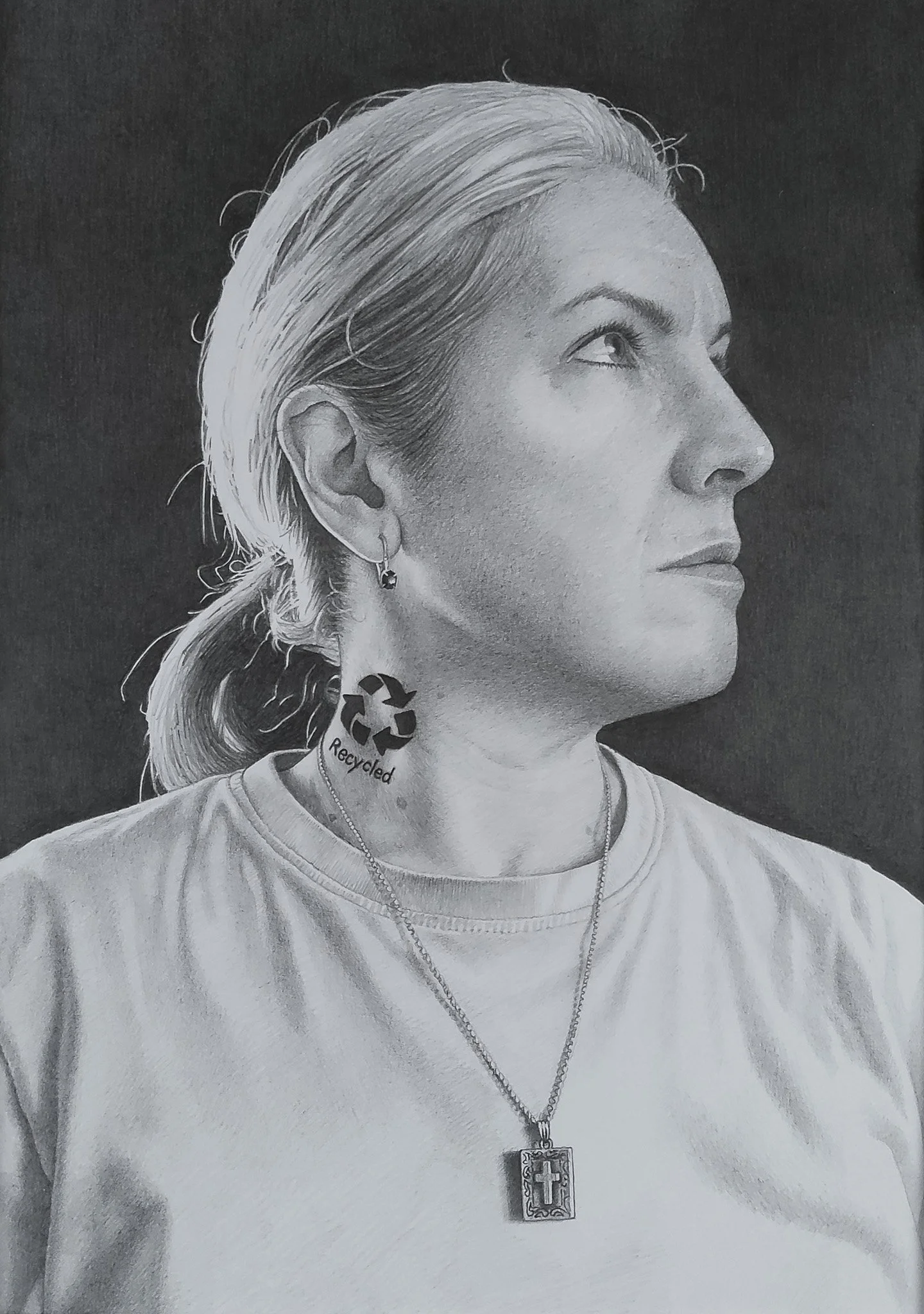 Dawn G Chandler 'Recycled', pencil, 53 x 43cm, £500