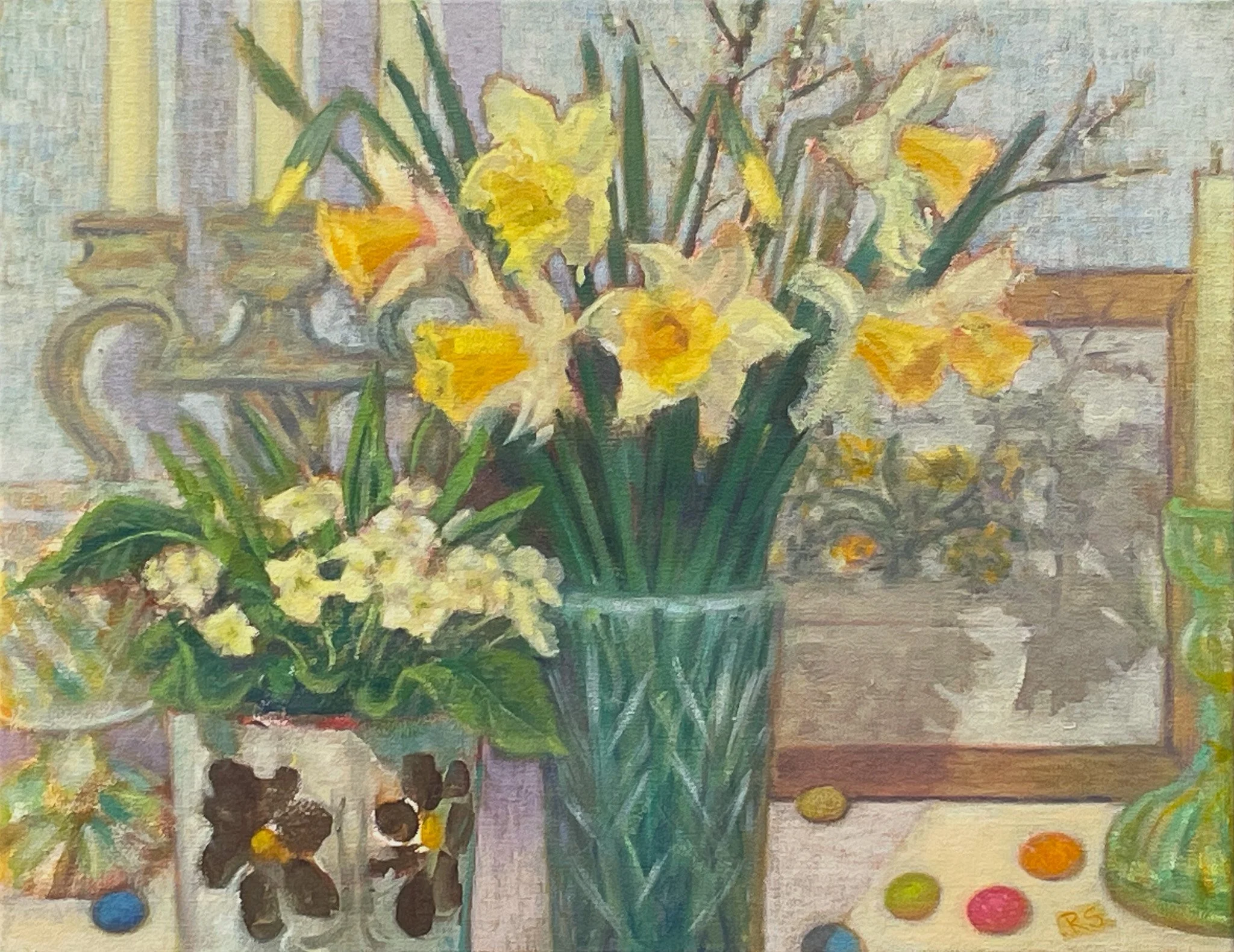 Rebecca Stones 'Spring', oil on canvas, 35.6 x 45.6cm, £600
