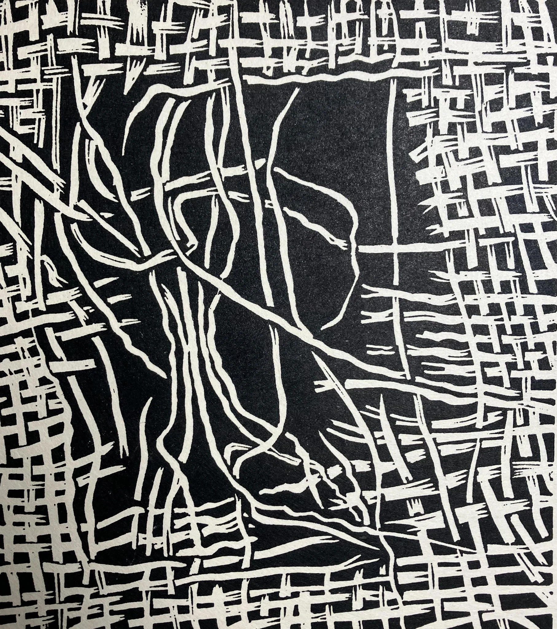 Marion Kuit 'Frayed', linocut, 22 x 19cm, £180