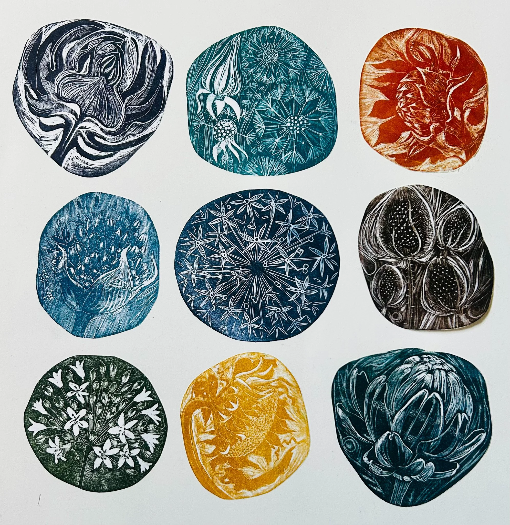 Angie Mitchell 'Florilgeum', wood engraving, £350