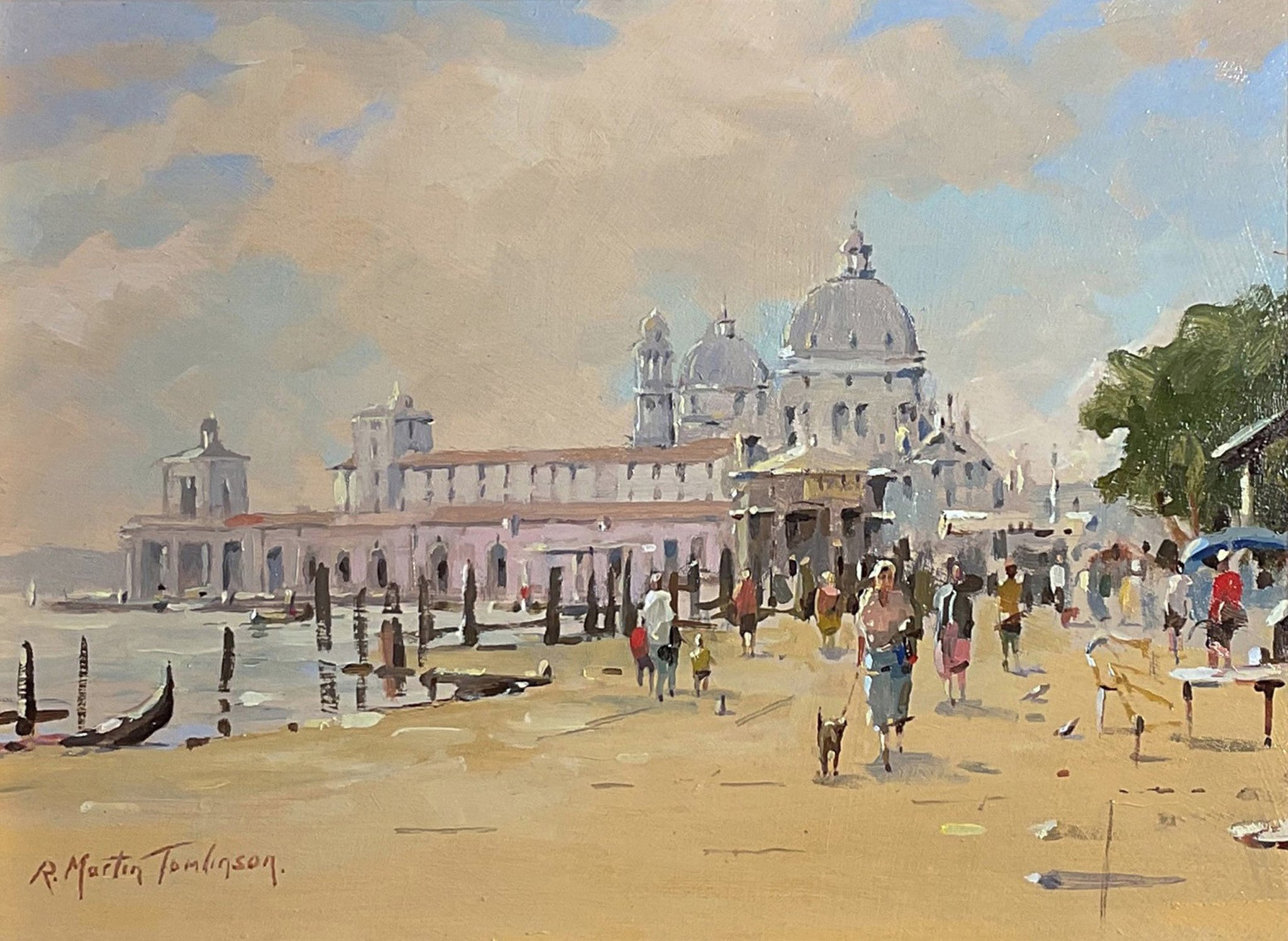 Martin R Tomlinson 'Salute from the Schiavoni, Venice', oil on board, 15 x 20cm, £395