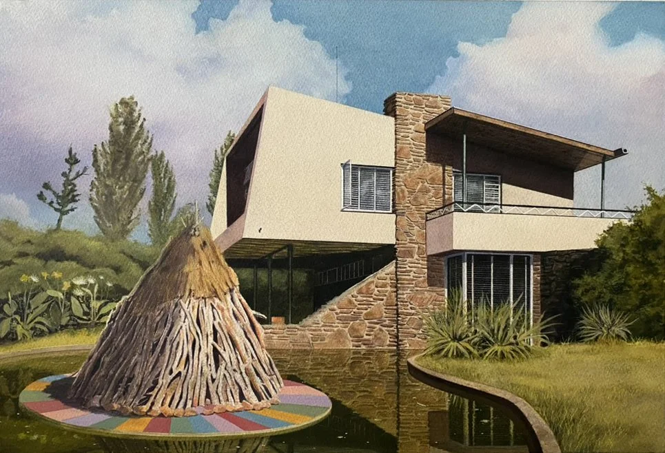 Heimat 2026, Watercolour and Gouache on paper, 32.7 x 48 cm