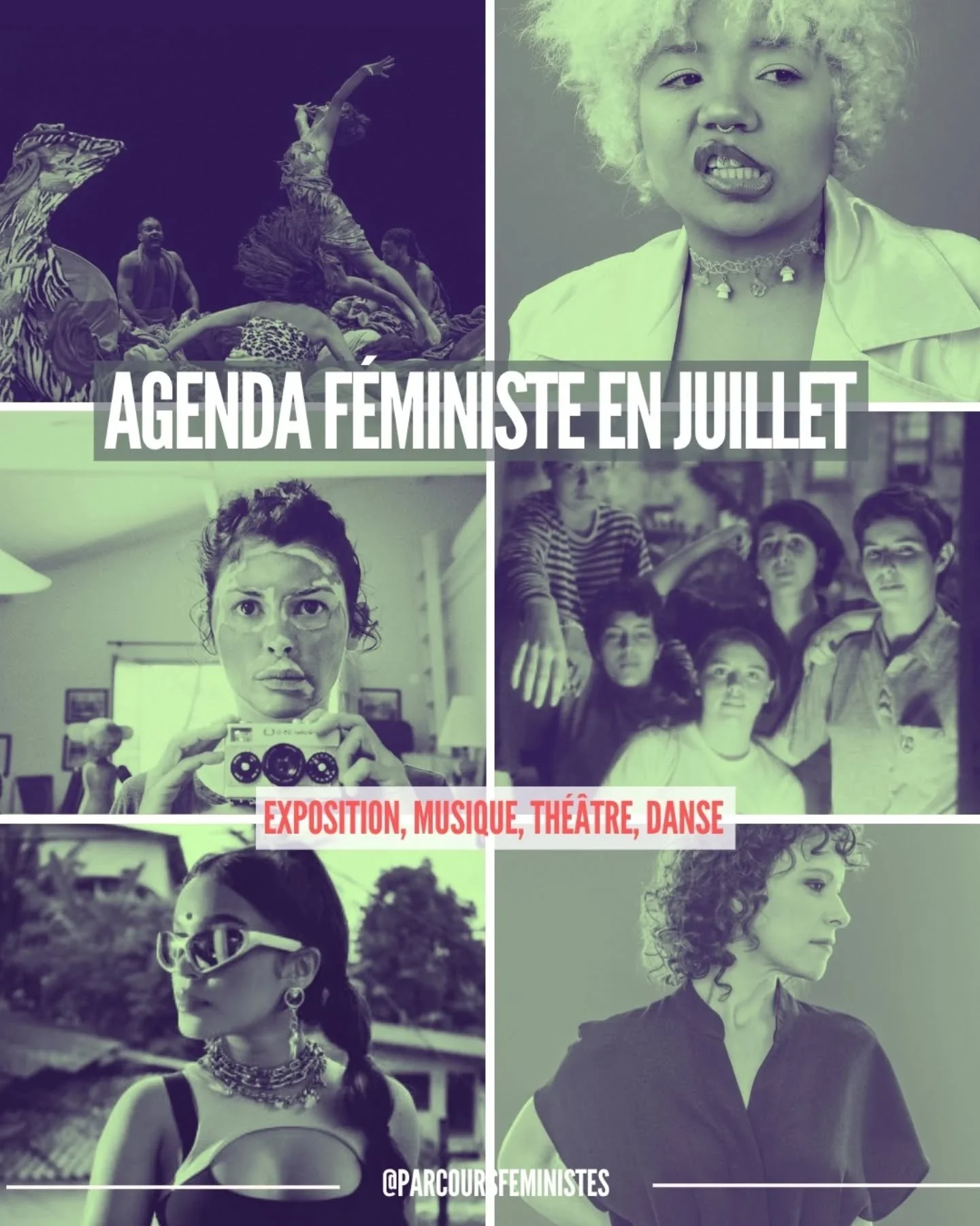 ✨️ D&eacute;couvrez notre s&eacute;lection artistique du mois de juillet 

Plusieurs &eacute;v&eacute;nements, autant d&rsquo;univers artistiques et engag&eacute;s : musique, danse, art visuel et rencontres autour de valeurs f&eacute;ministes et &eac