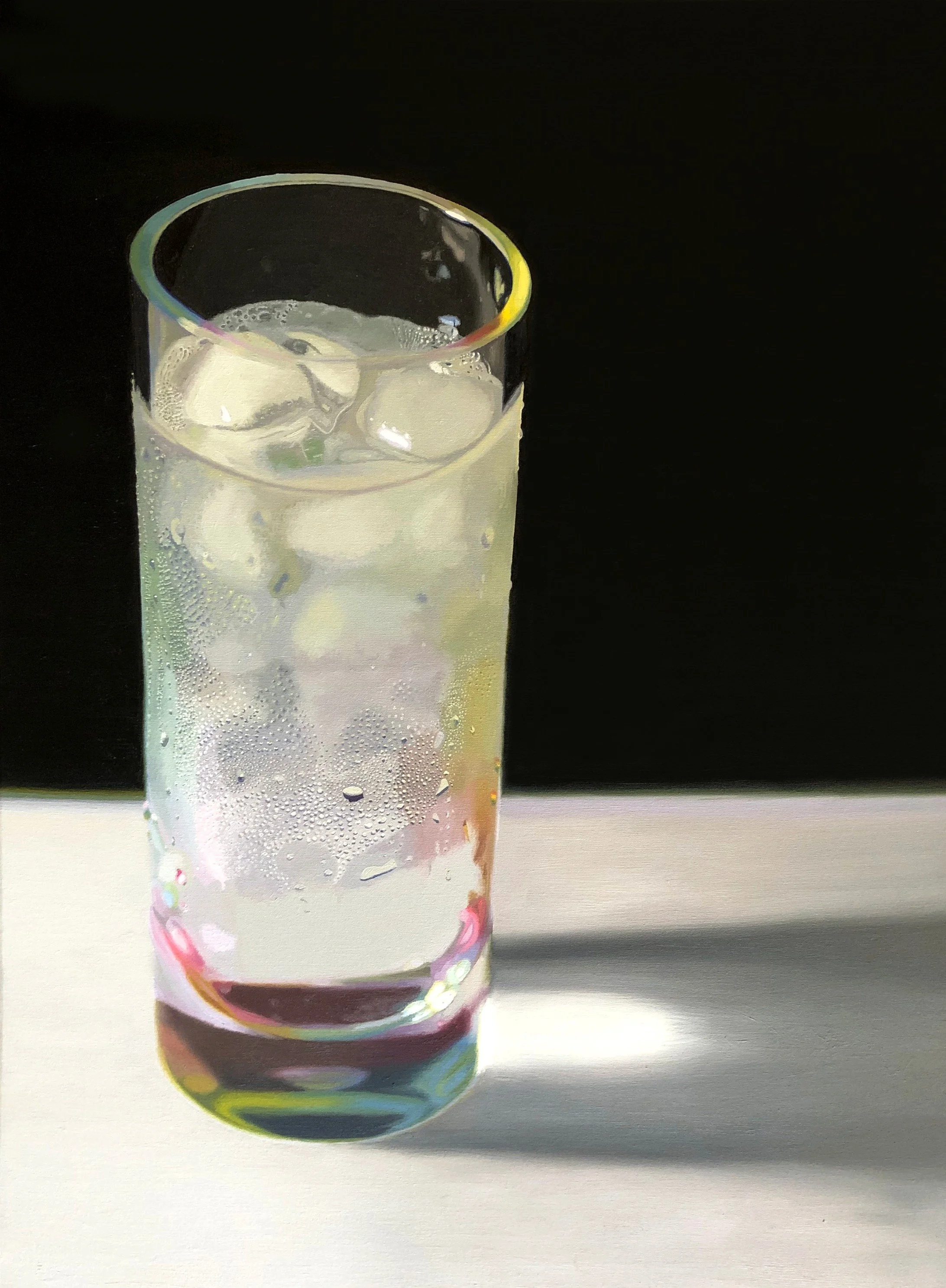 Rainbow Glass of Water. Oil on Canvas.