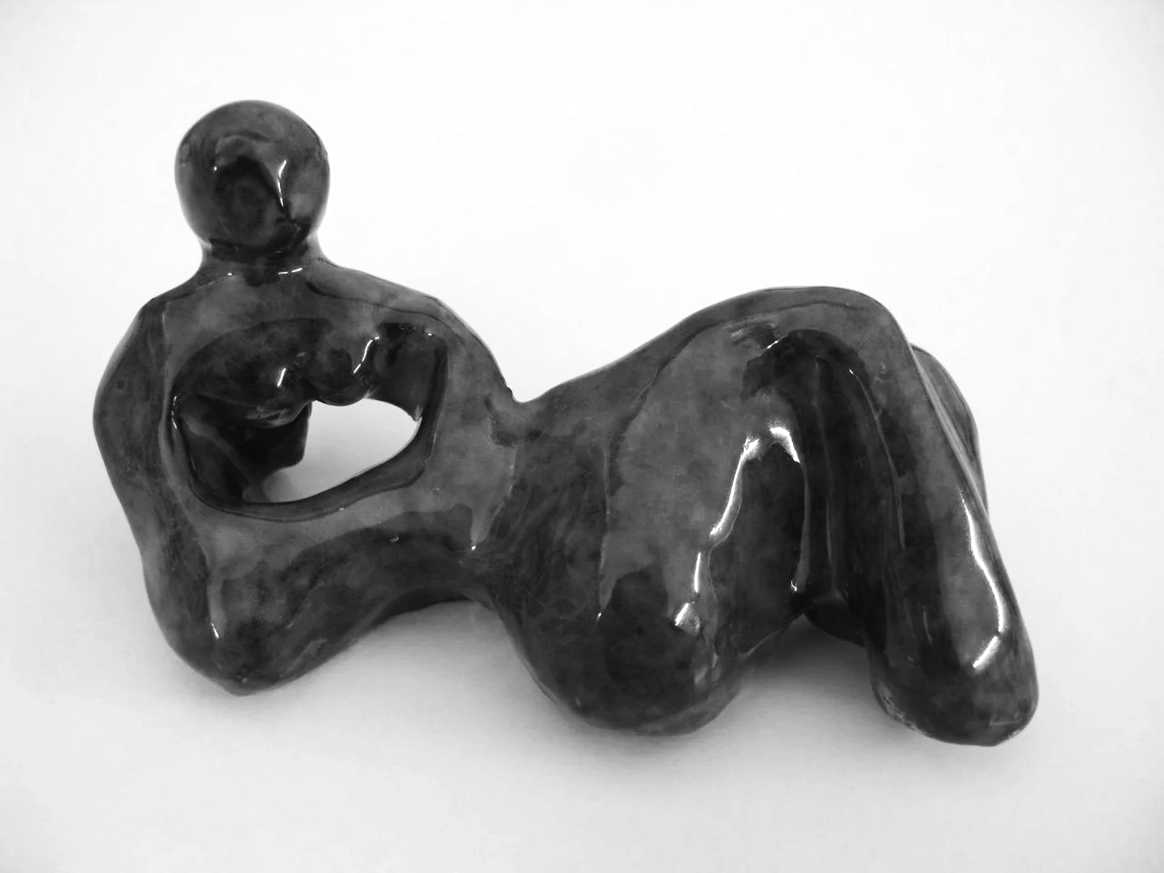 Student artwork from a Henry Moore Inspired Pottery Workshop