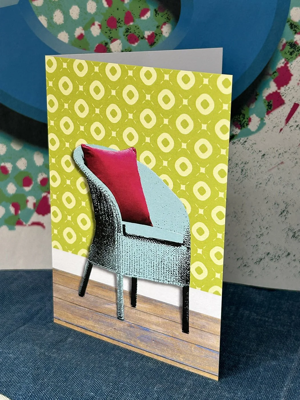 Lloyd Loom ChairGreeting card on fineart card