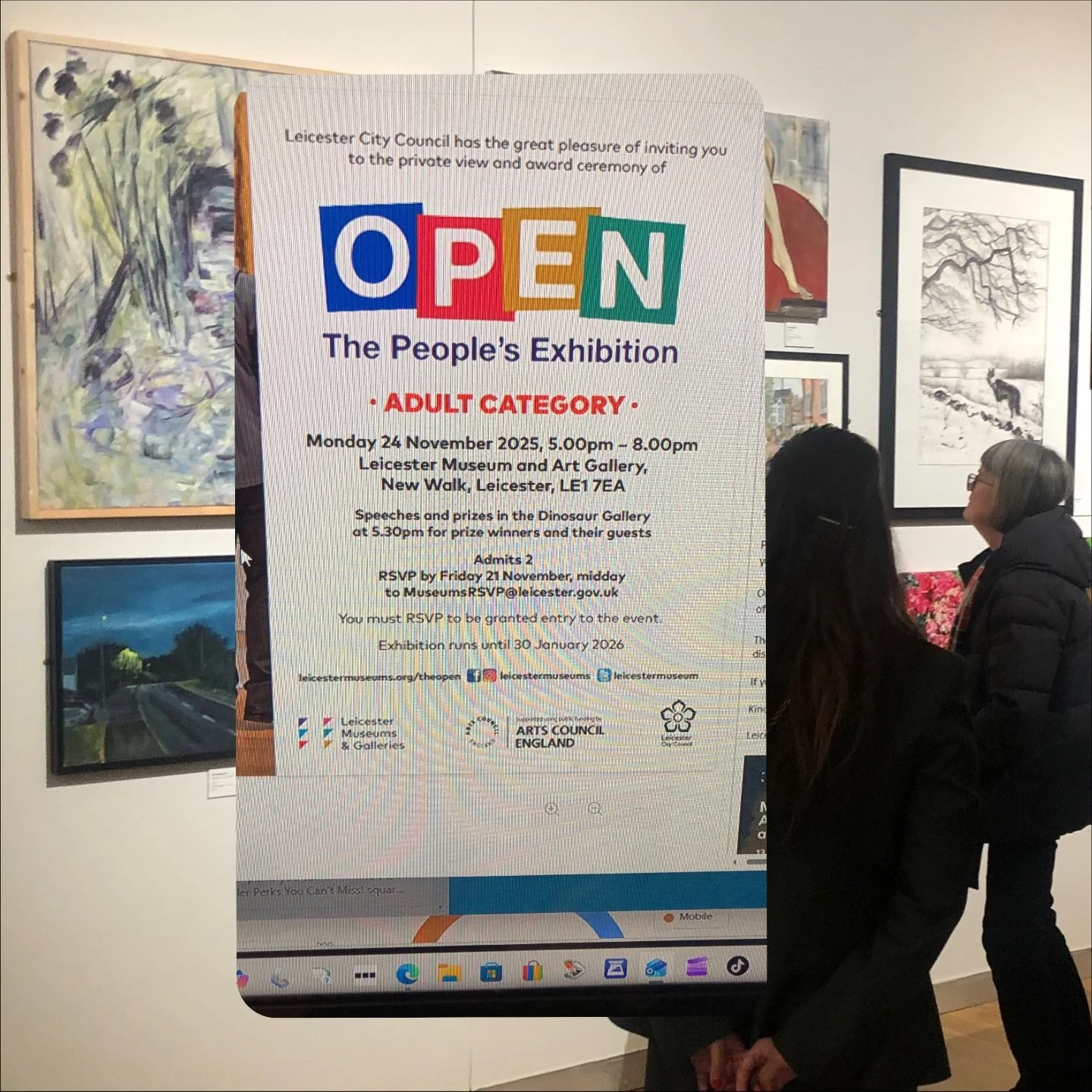 Made it down to the Leicester Open Exhibition  and had a nice chat with lots of friends and fellow creatives. I managed to grab a few photos of my work. There&rsquo;s some great work on display, well worth a visit! @leicestermuseums @visitleicester #