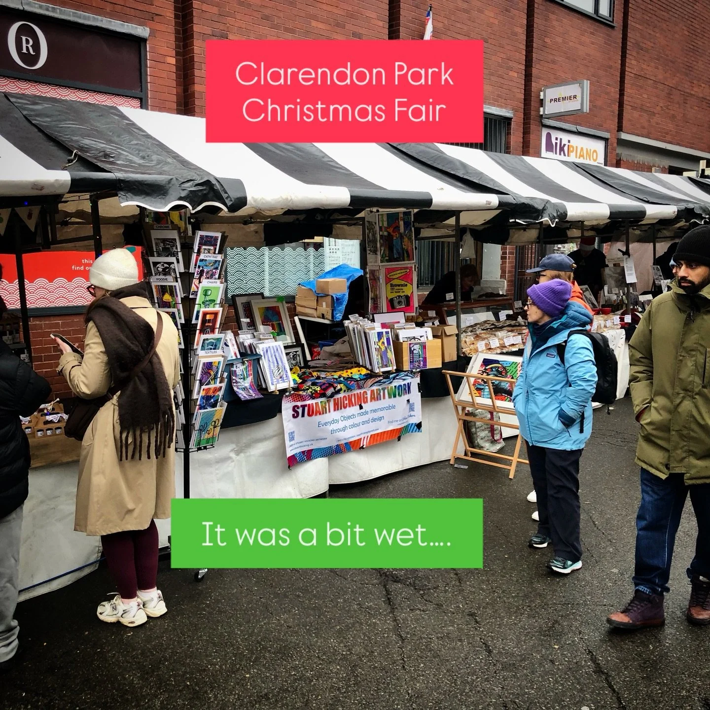 I feared that Sunday would be a washout but in fact it was more of a soggy middle&hellip; a bit like my baking. Thanks to all those who visited my stall to say hello, to my stall neighbours for the day and to the organisers who made it all happen 🎄
