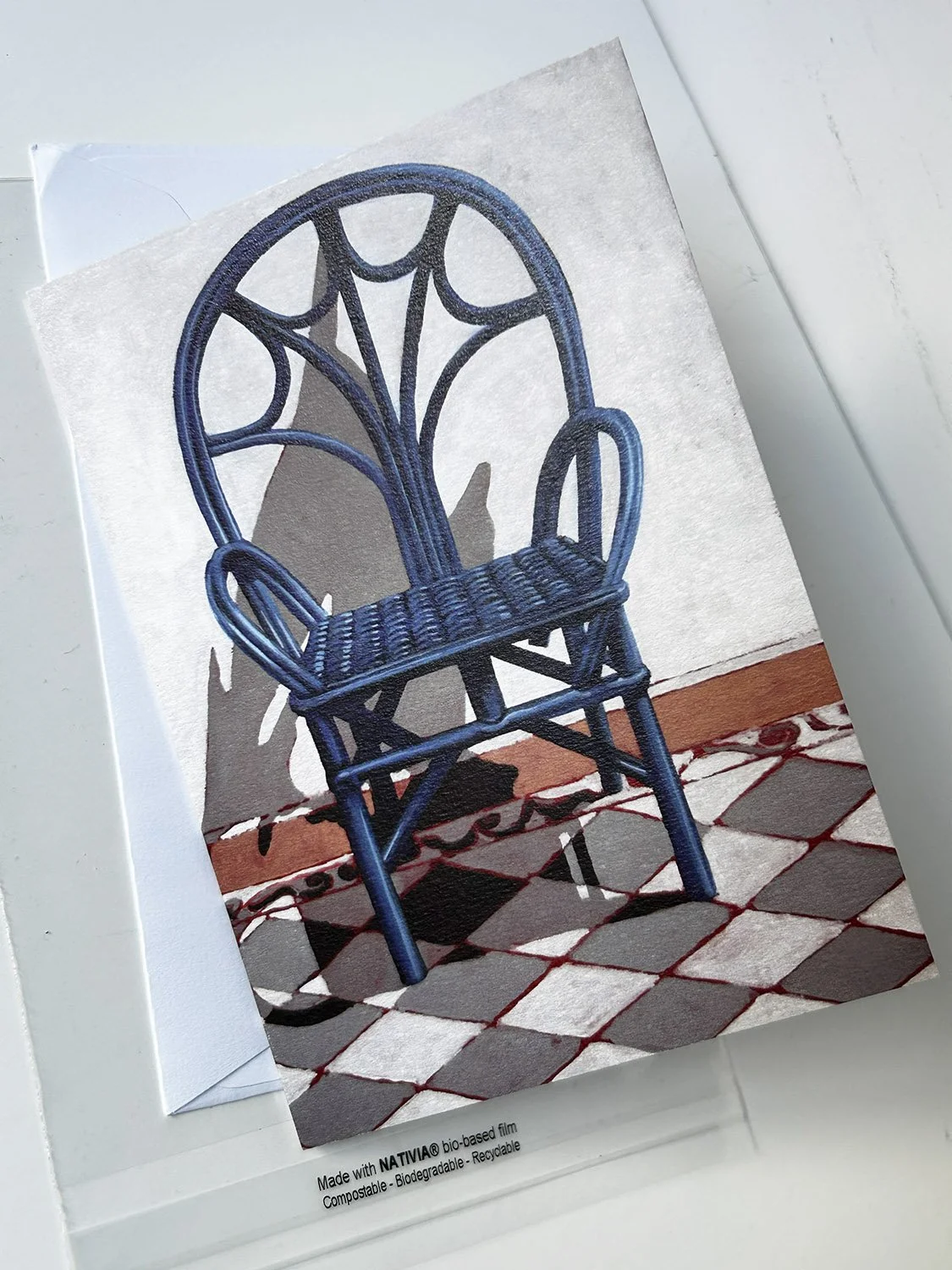 Essouirra Chair Greeting card on fineart card