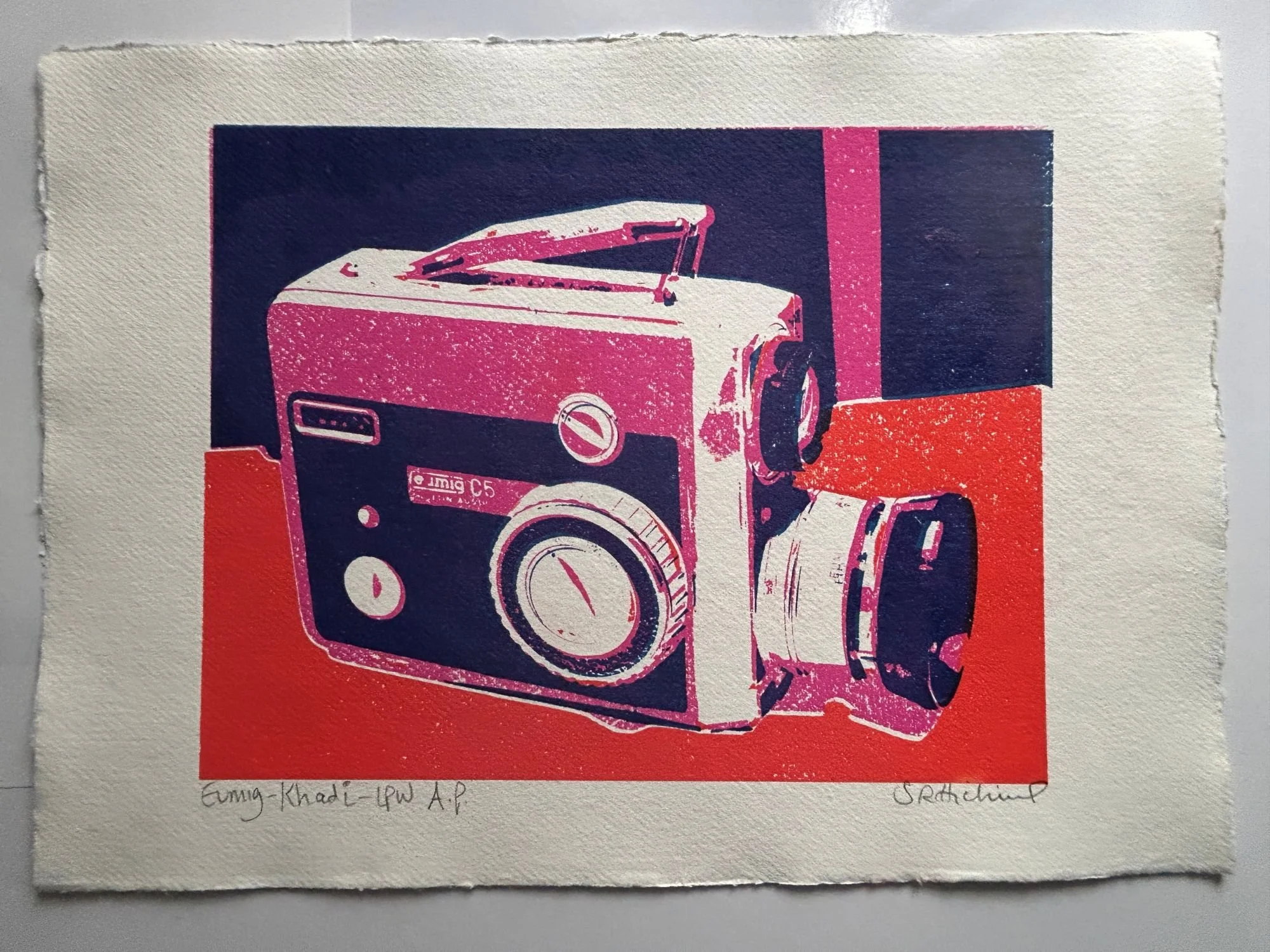 Eumig Movie Camera | A3 Limited Edition Screen Print | Signed & Numbered
