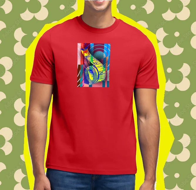 Sardine Zigzag on 100% Organic Cotton T-shirt