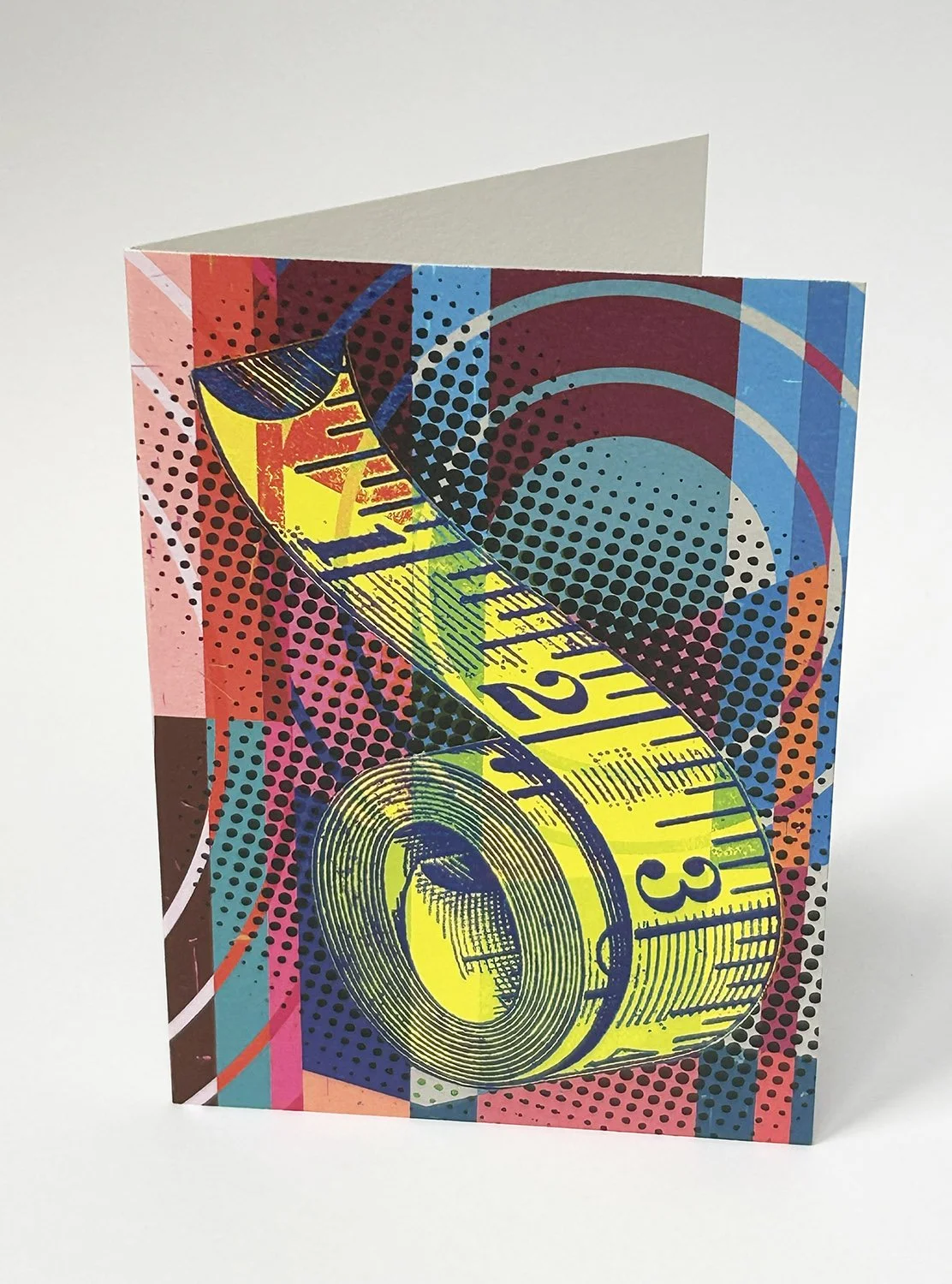 Tape Measure Greeting card on fineart card