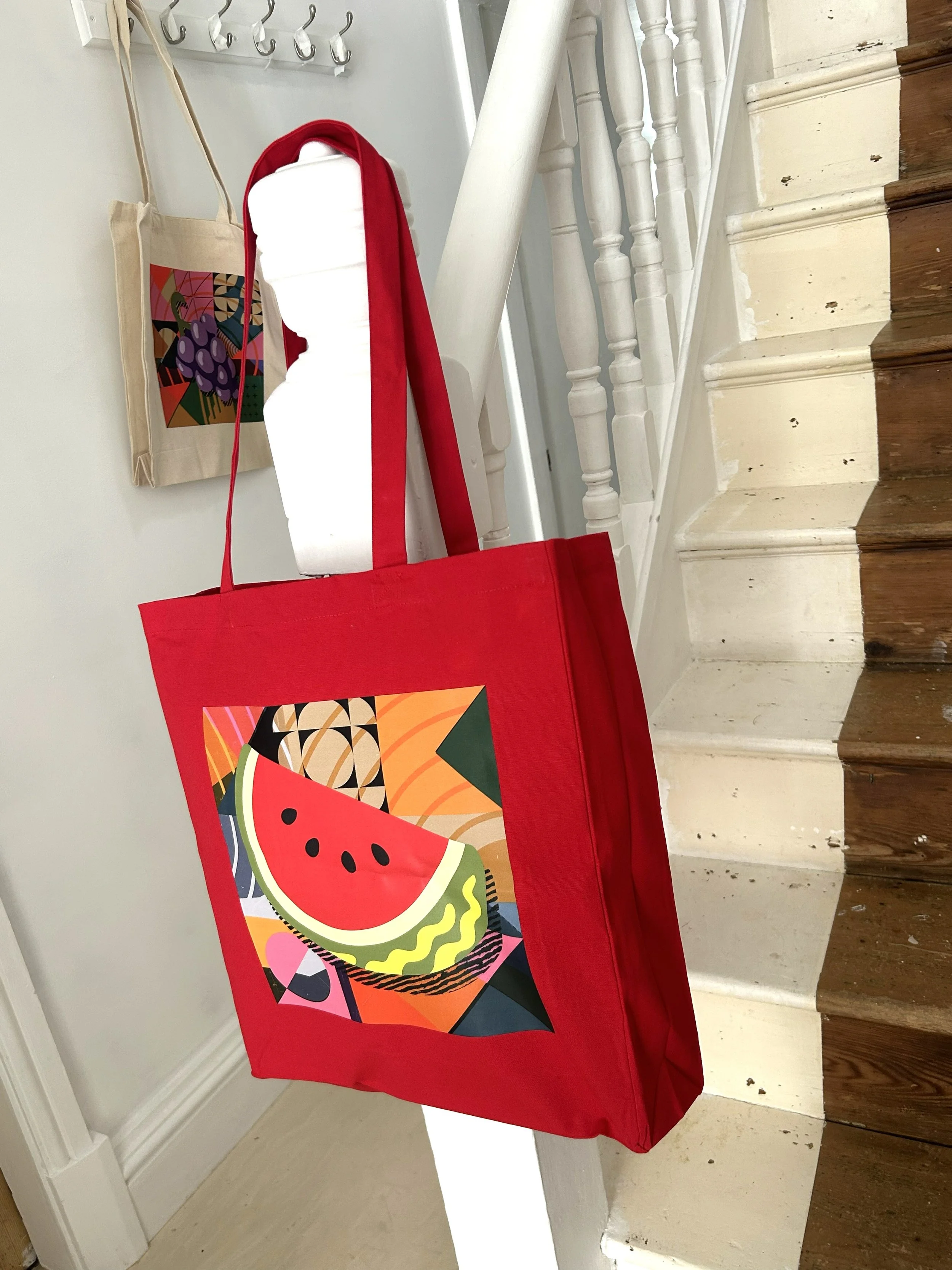 Melon design on 100% recycled canvas 280gsm Tote bag