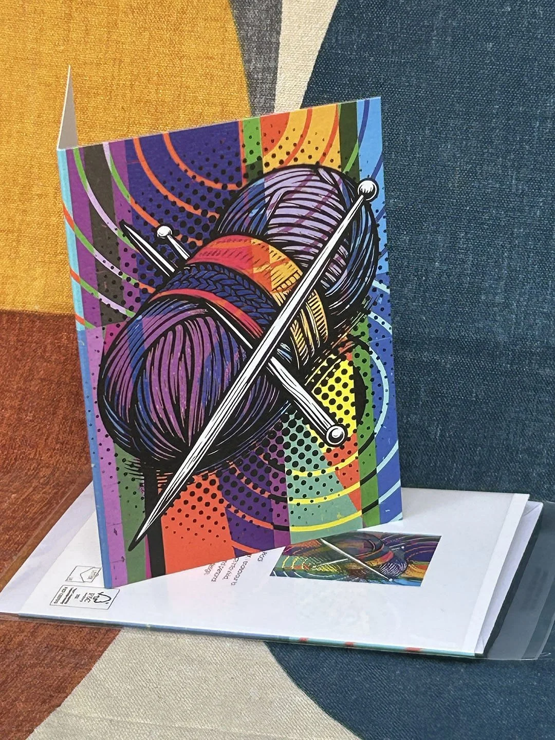Violet's Wool Greeting card on Fine Art card