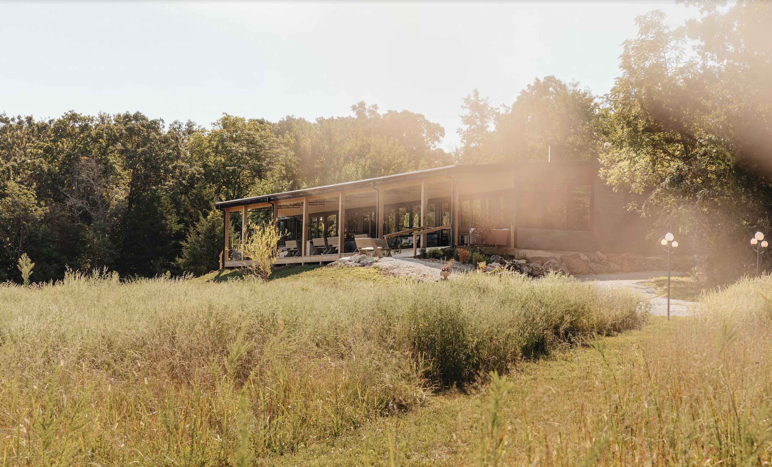 custom built mid century modern wedding venue