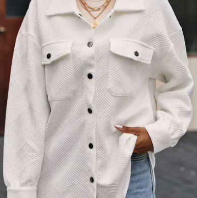 The Hello Monday Company - Rosalie Textured Flap Pocket Buttoned Shacket 5.png