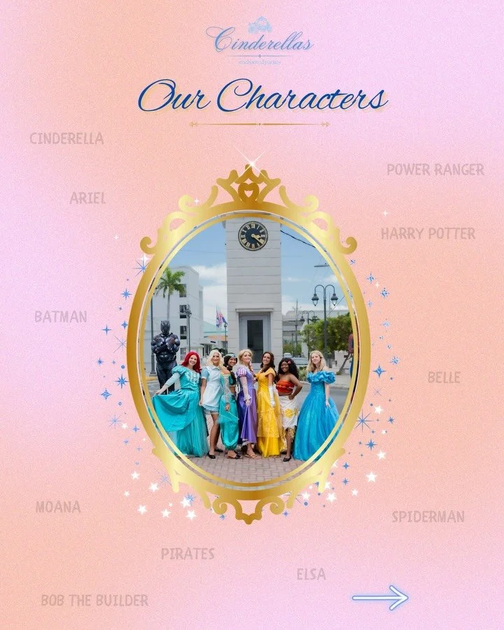 ✨ Swipe to see all the wonderful characters available at Cinderella&rsquo;s Enchanted Parties! ✨

From Princesses and Superheroes to Paw Patrol , Minecraft, and Harry Potter - we have the perfect character to make your child&rsquo;s celebration truly