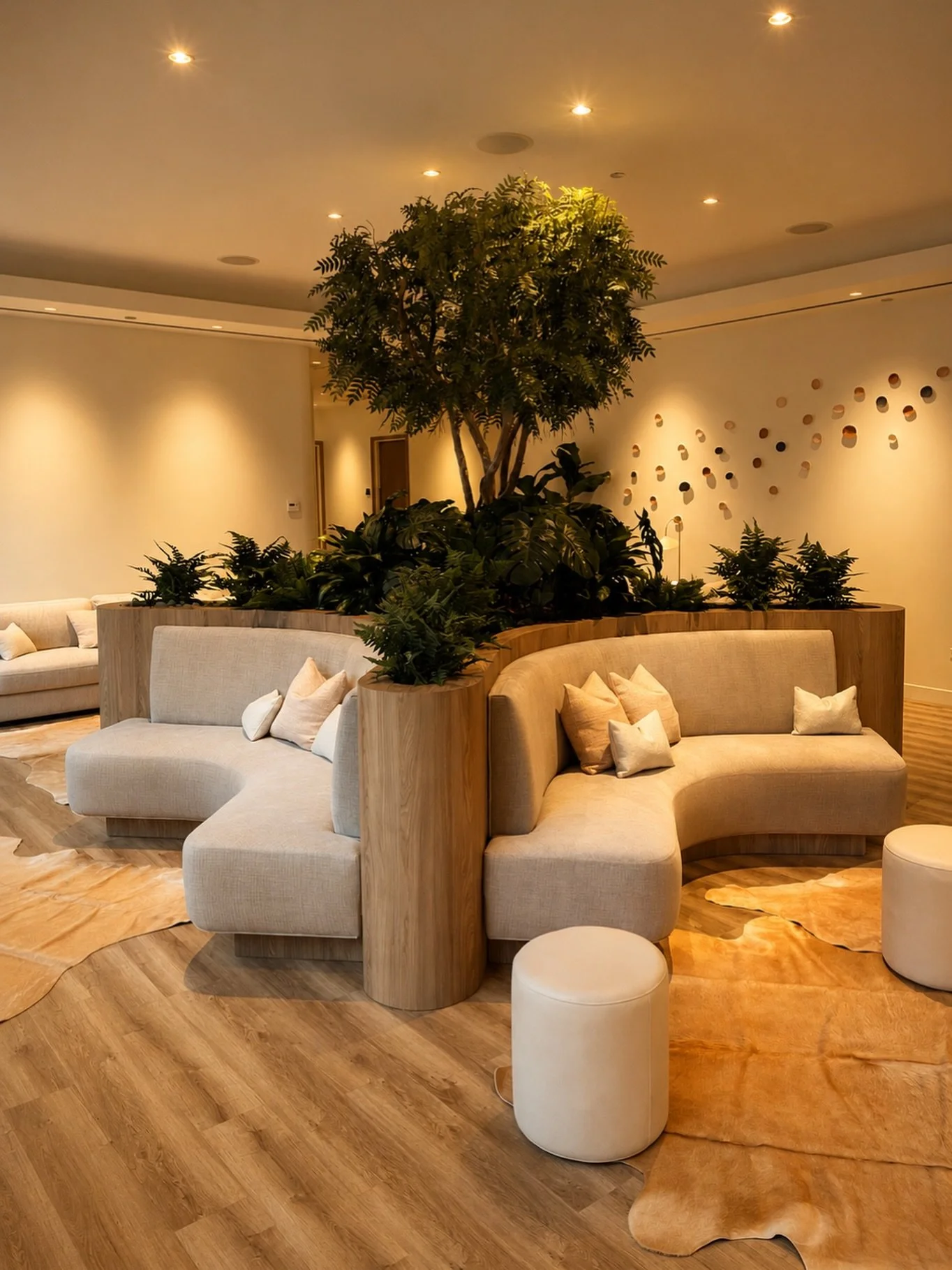🌿 Who says commercial spaces can&rsquo;t feel like a retreat?

For this project, Ardenture crafted custom curved millwork planters, integrated seating, architectural wood finishes, and hospitality-inspired details to create a space that feels warm, 